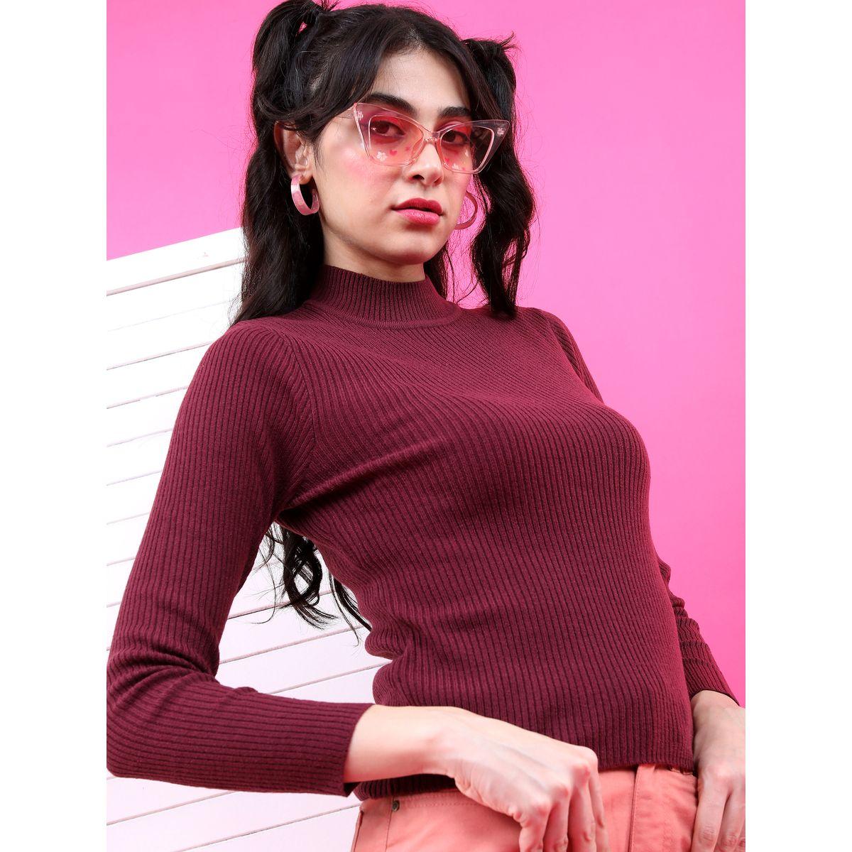 Tokyo Talkies X Styli Solid High Neck Ribbed Sweater-women-clothing-cardigansandjumpers-jumpers-image-6