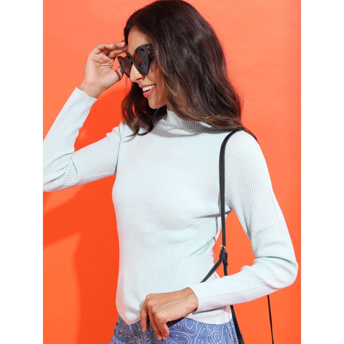 Tokyo Talkies X Styli Solid High Neck Ribbed Sweater-women-clothing-cardigansandjumpers-jumpers-image-4