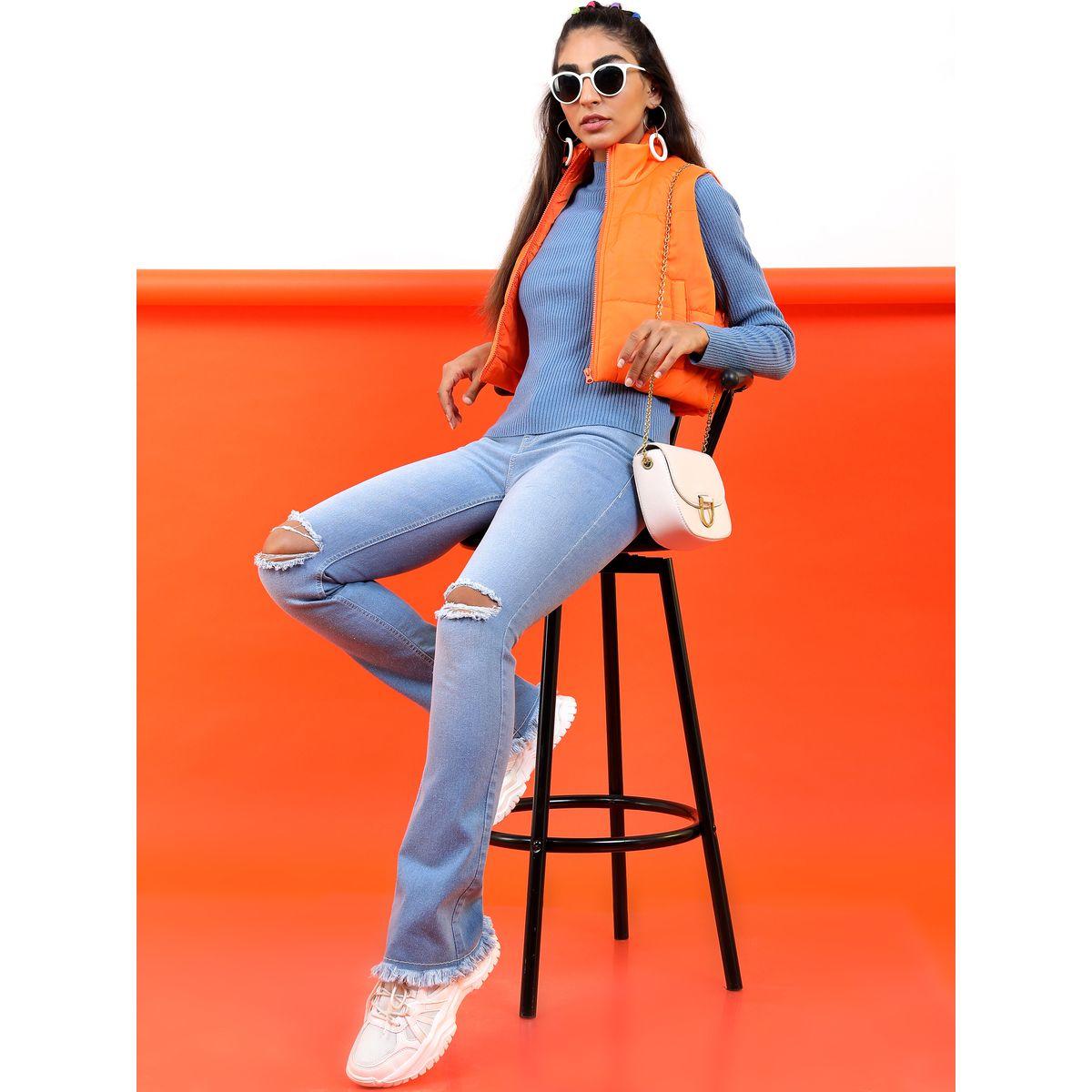 Tokyo Talkies X Styli Solid High Neck Ribbed Sweater-women-clothing-cardigansandjumpers-jumpers-image-2