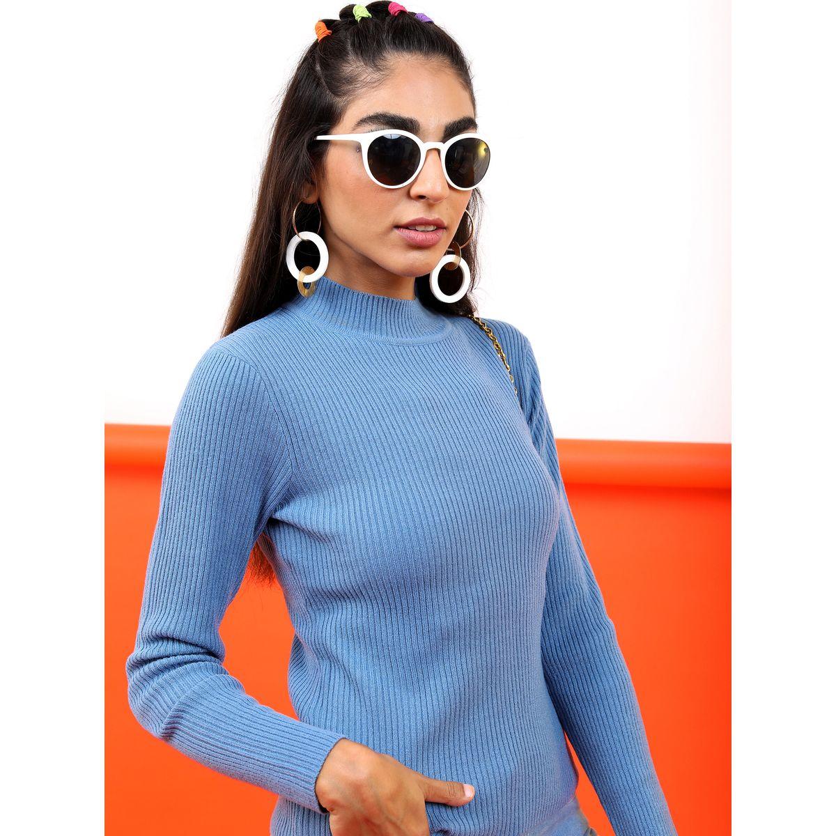 Tokyo Talkies X Styli Solid High Neck Ribbed Sweater-women-clothing-cardigansandjumpers-jumpers-image-6