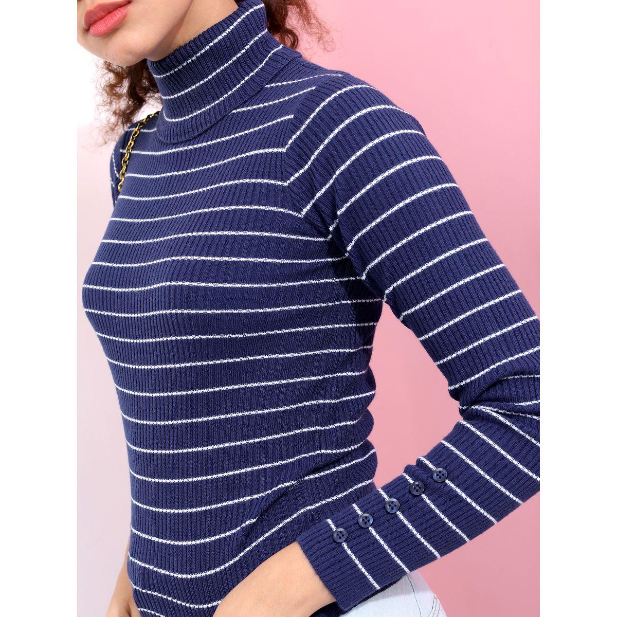 Tokyo Talkies X Styli Striped Design High Neck Sweater-women-winterwear-cardigansandjumpers-jumpers-image-5