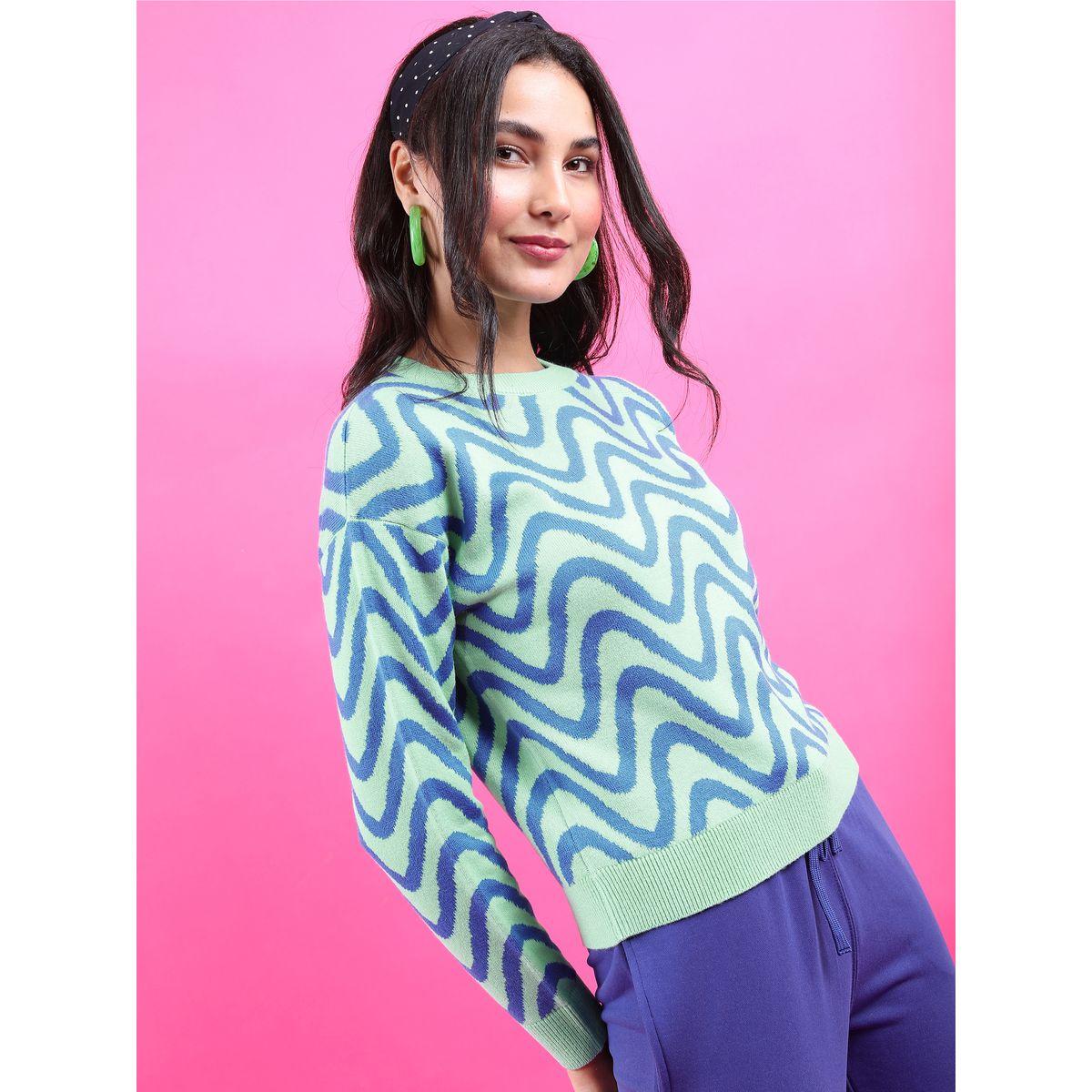 Tokyo Talkies X Styli Regular Fit Wavy Line Design Sweater-women-clothing-cardigansandjumpers-jumpers-image-6