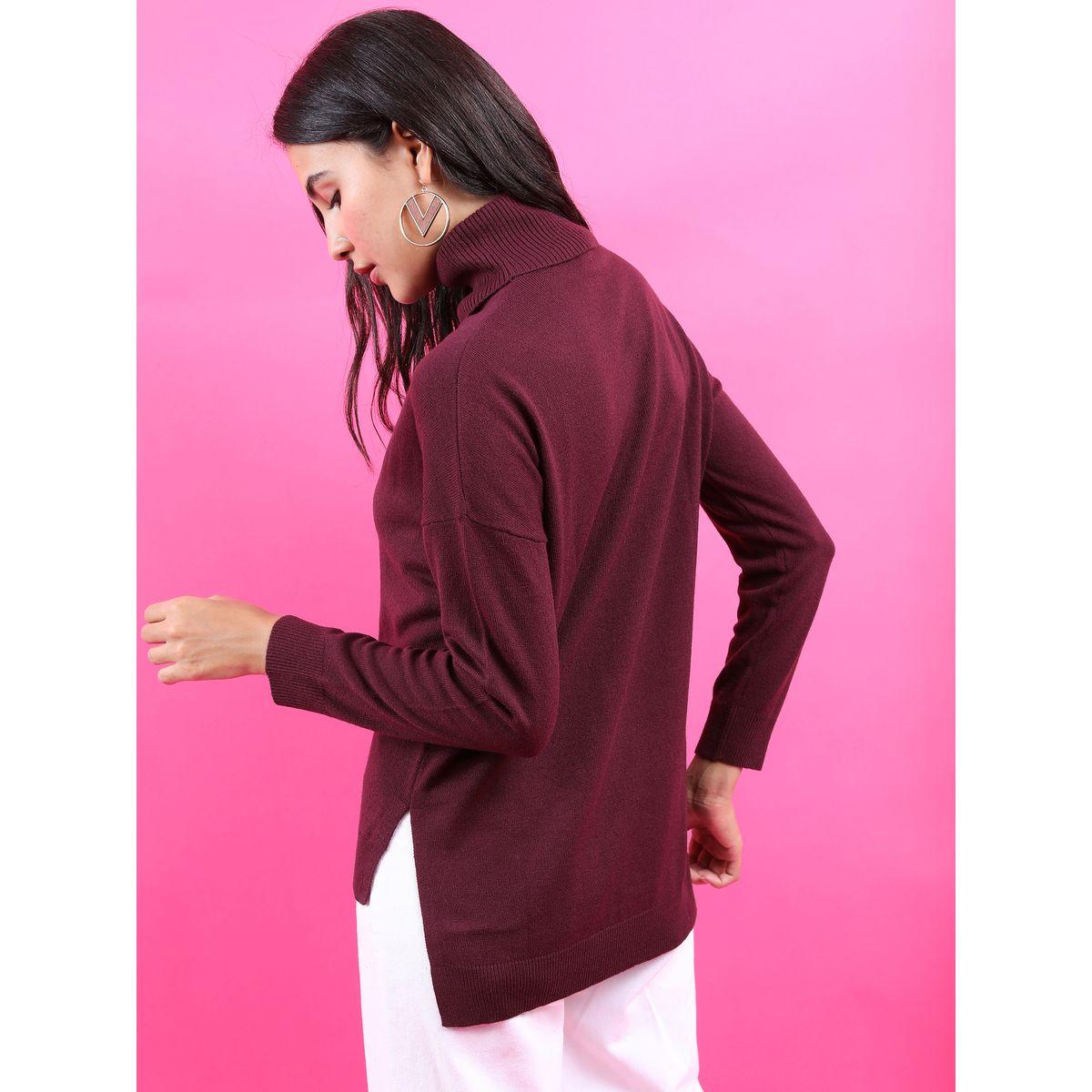 Tokyo Talkies X Styli Solid Turtle Neck Sweater With High Low Hem-women-clothing-cardigansandjumpers-jumpers-image-3