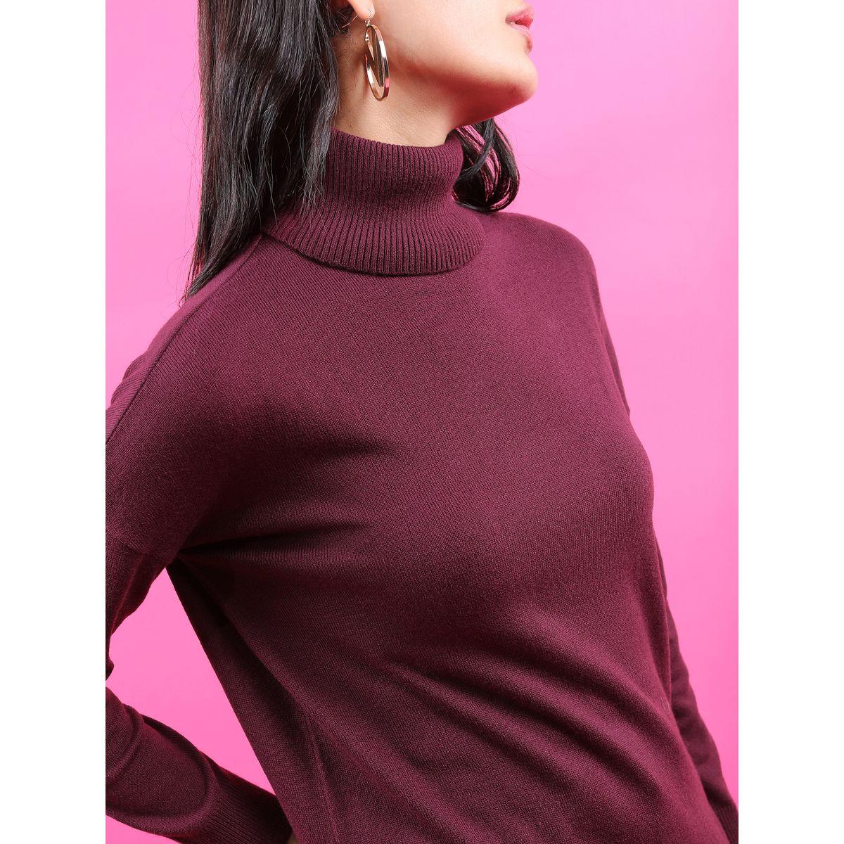 Tokyo Talkies X Styli Solid Turtle Neck Sweater With High Low Hem-women-clothing-cardigansandjumpers-jumpers-image-5