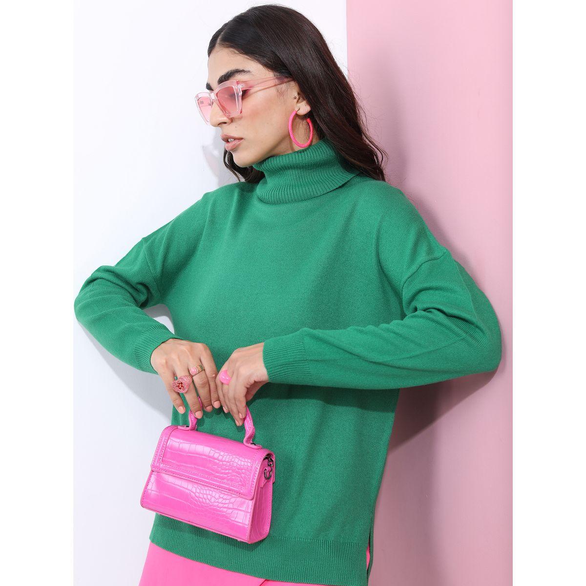 Tokyo Talkies X Styli Solid Turtle Neck Sweater With High Low Hem-women-clothing-cardigansandjumpers-jumpers-image-4