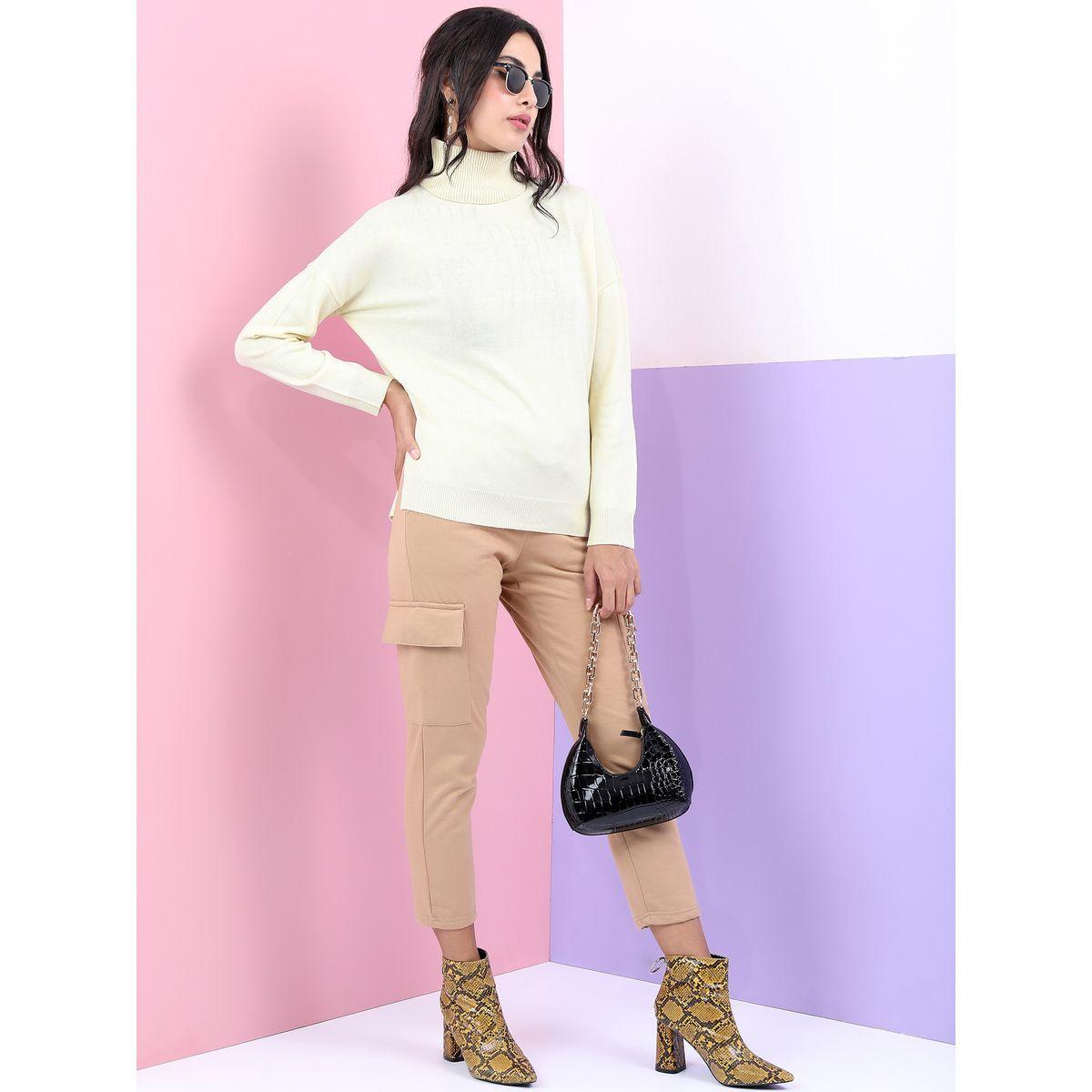 Tokyo Talkies X Styli Solid Turtle Neck Sweater With High Low Hem-women-clothing-cardigansandjumpers-jumpers-image-2