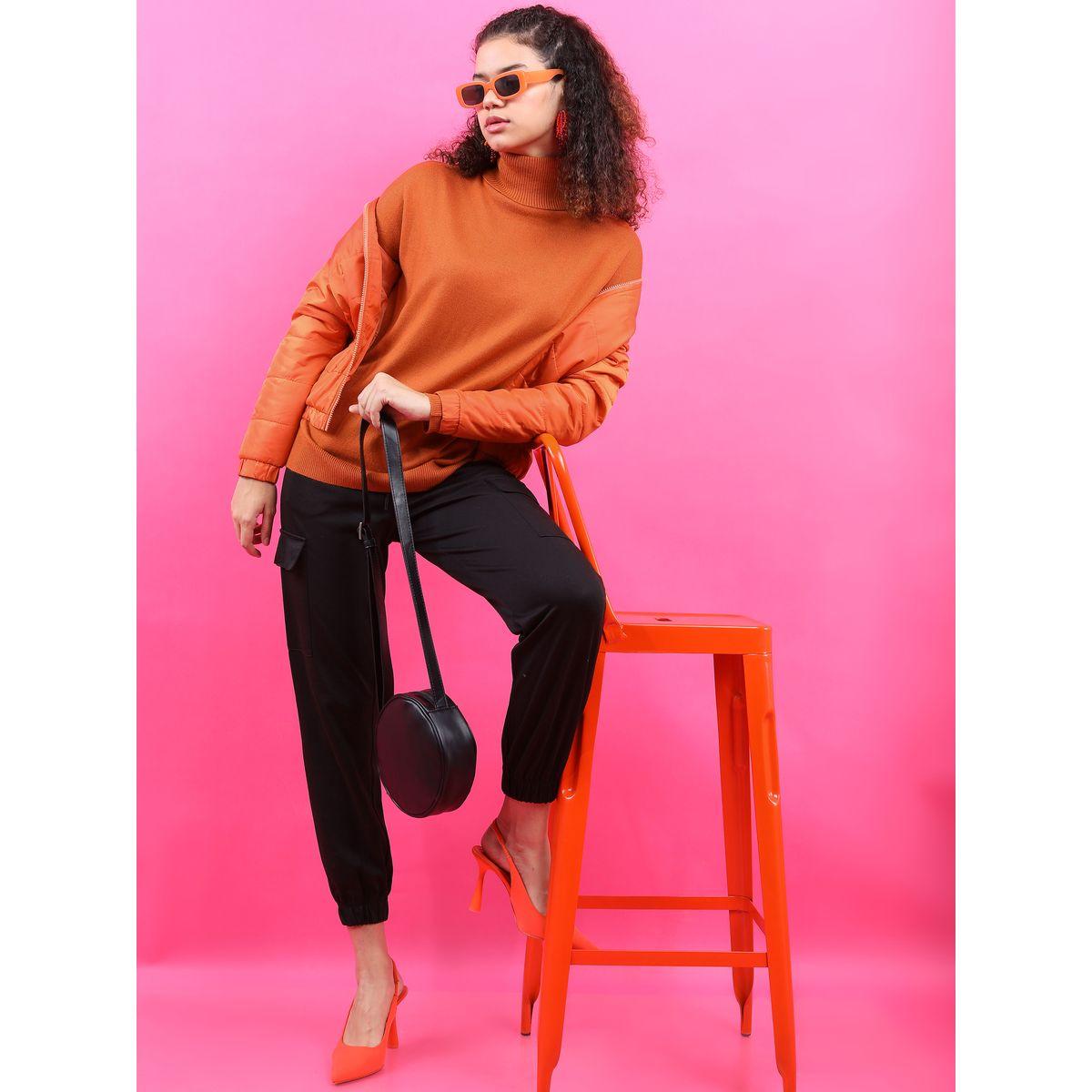 سويتر بقصة عادية وياقة عالية طوكيو توكيز × ستايلي-women-winterwear-cardigansandjumpers-jumpers-image-2