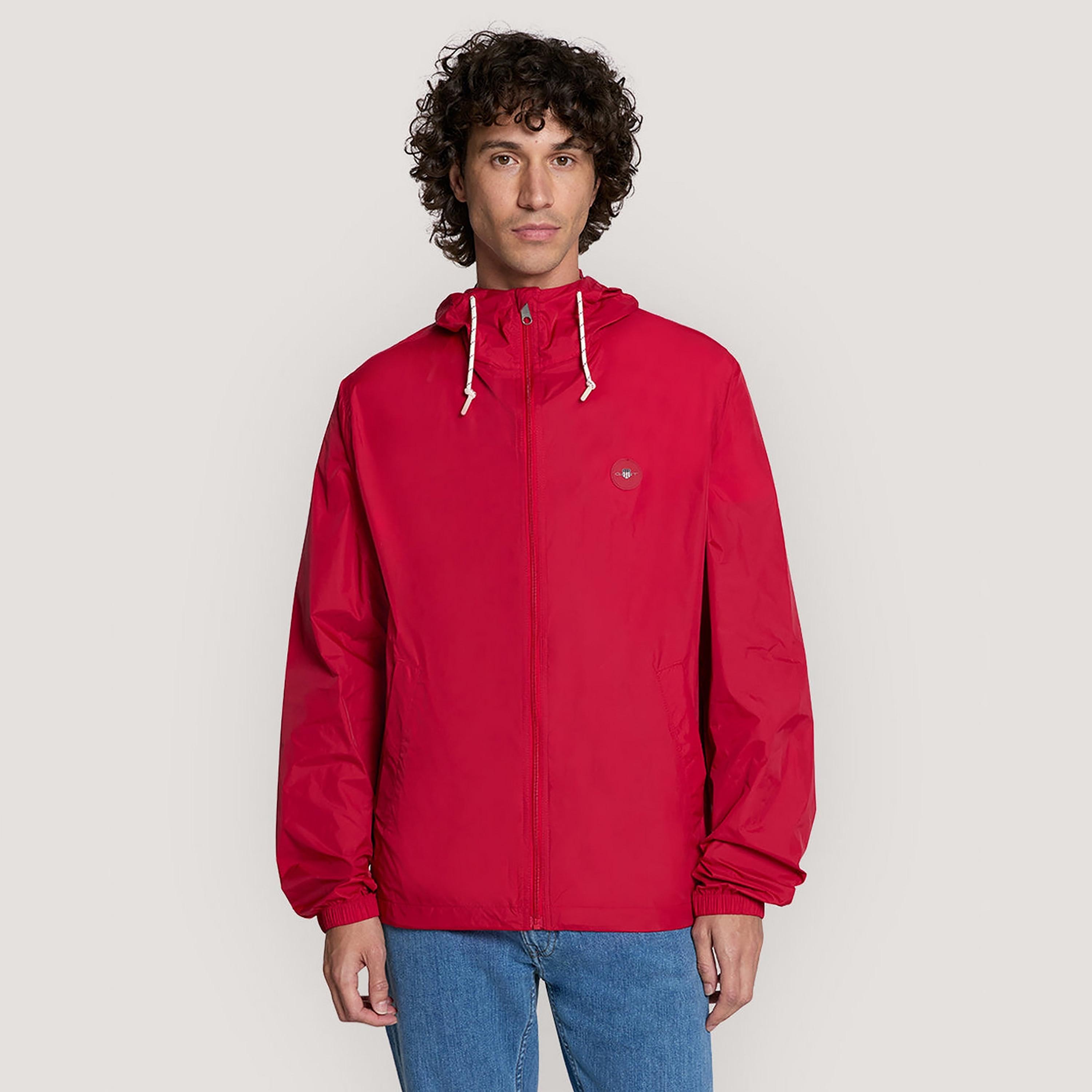 Gant Plain Hooded Neck Long Sleeves Men's Windbreaker Jacket-men-clothing-jacketsandblazers-jackets-image-1