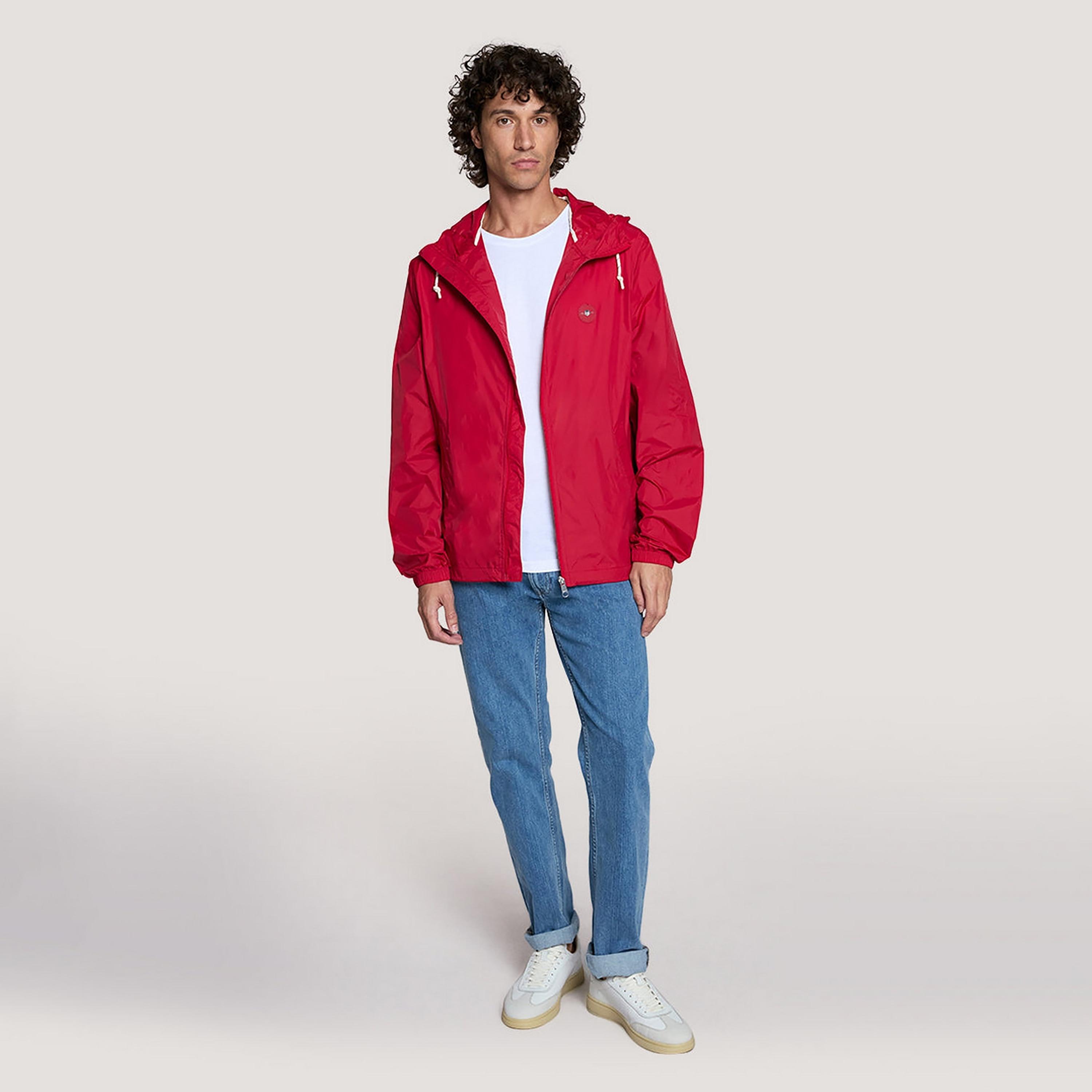 Gant Plain Hooded Neck Long Sleeves Men's Windbreaker Jacket-men-clothing-jacketsandblazers-jackets-image-2