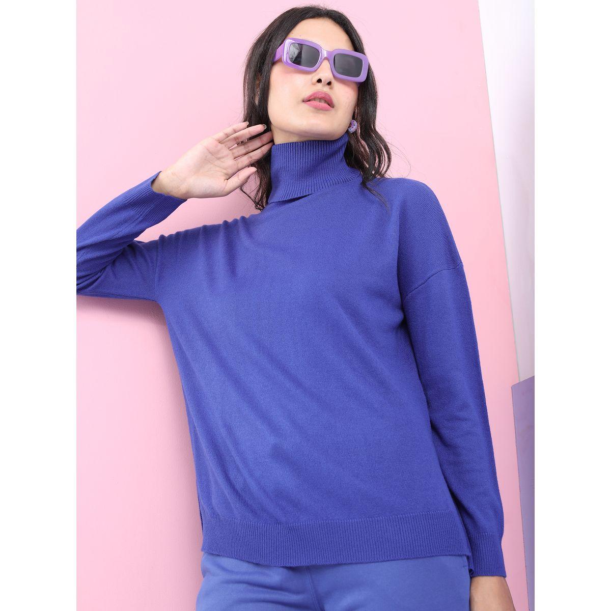 Tokyo Talkies X Styli Solid Turtle Neck Sweater With High Low Hem-women-clothing-cardigansandjumpers-jumpers-image-1