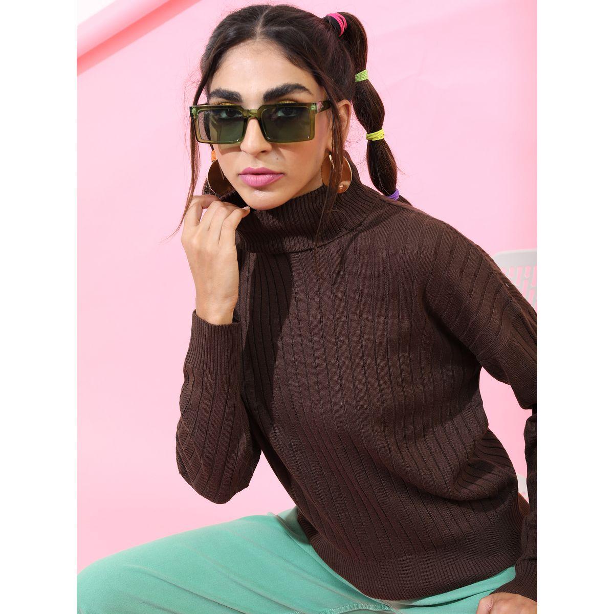 Tokyo Talkies X Styli Solid High Neck Ribbed Sweater-women-clothing-cardigansandjumpers-jumpers-image-1