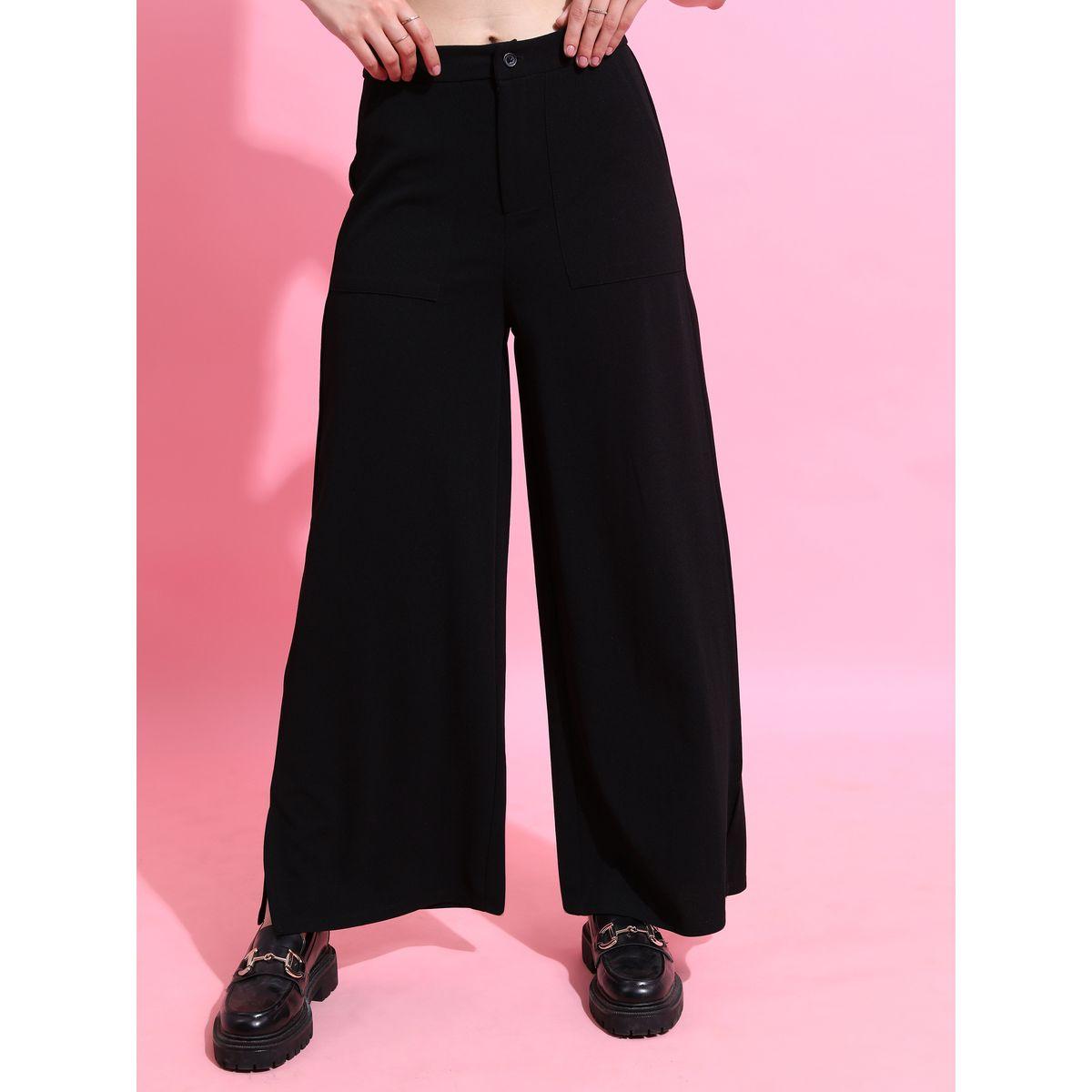 بنطال بأرجل واسعة مع خصر متوسط طوكيو توكيز × ستايلي-women-clothing-bottoms-trousers-image-4