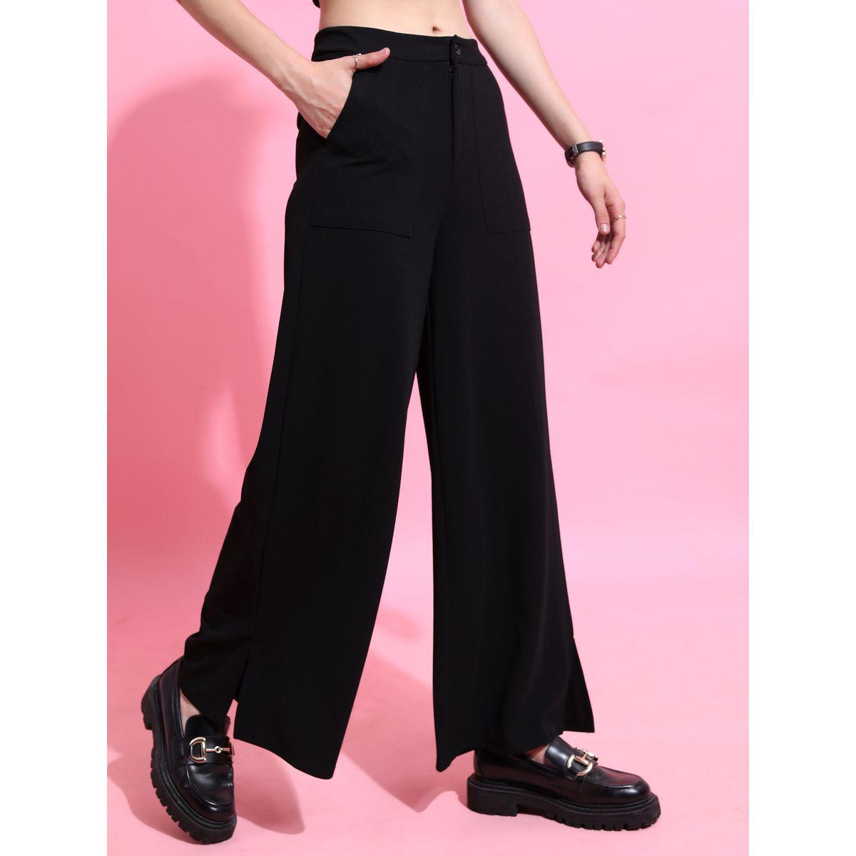 بنطال بأرجل واسعة مع خصر متوسط طوكيو توكيز × ستايلي-women-clothing-bottoms-trousers-image-6