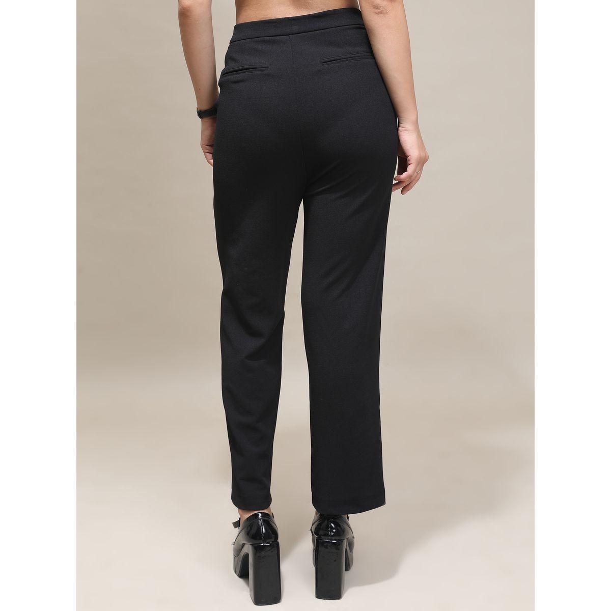 بنطال سادة بخصر متوسط طوكيو توكيز × ستايلي-women-clothing-bottoms-trousers-image-3