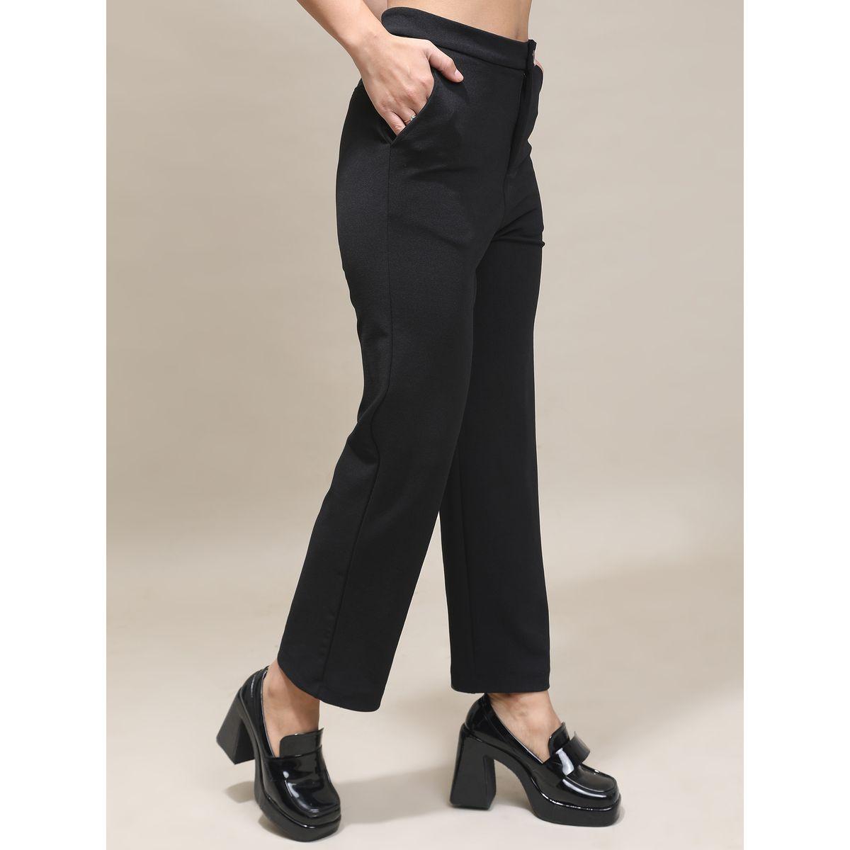 بنطال سادة بخصر متوسط طوكيو توكيز × ستايلي-women-clothing-bottoms-trousers-image-4