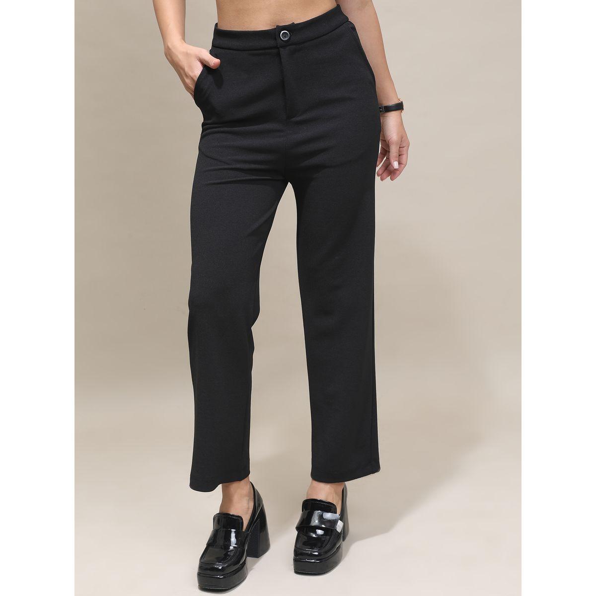 Tokyo Talkies X Styli Plain Flat Front Mid-Rise Trousers-women-clothing-bottoms-trousers-image-6