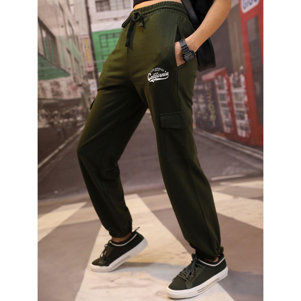 جوغر بنمط كارجو وخصر مرتفع طوكيو توكيز × ستايلي-women-clothing-bottoms-joggers-image-1