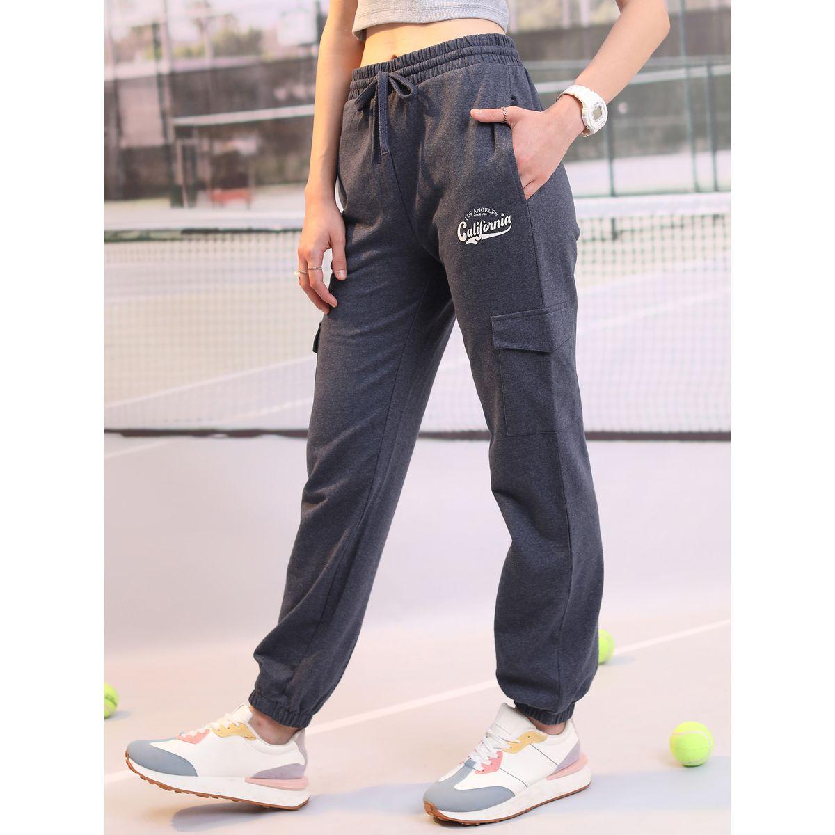 Tokyo Talkies X Styli Letter Print High Rise Cargo Joggers-women-clothing-bottoms-joggers-image-4