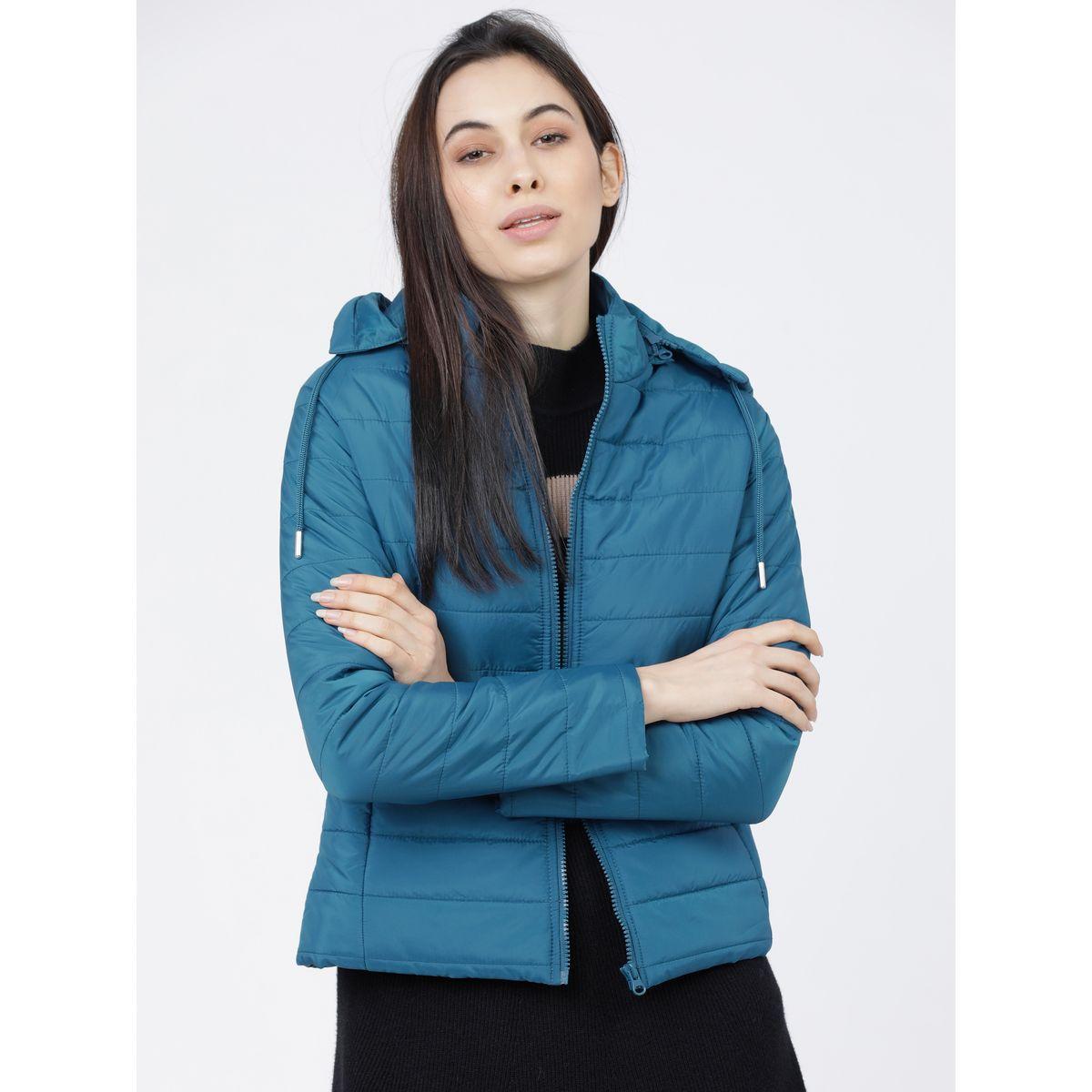 Tokyo Talkies X Styli Solid Hooded Padded Jacket-women-winterwear-coatsandjackets-jackets-image-1