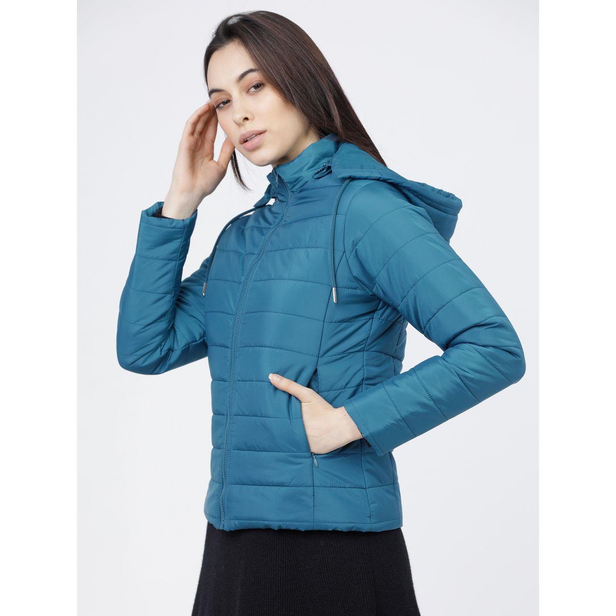 Tokyo Talkies X Styli Solid Hooded Padded Jacket-women-winterwear-coatsandjackets-jackets-image-2