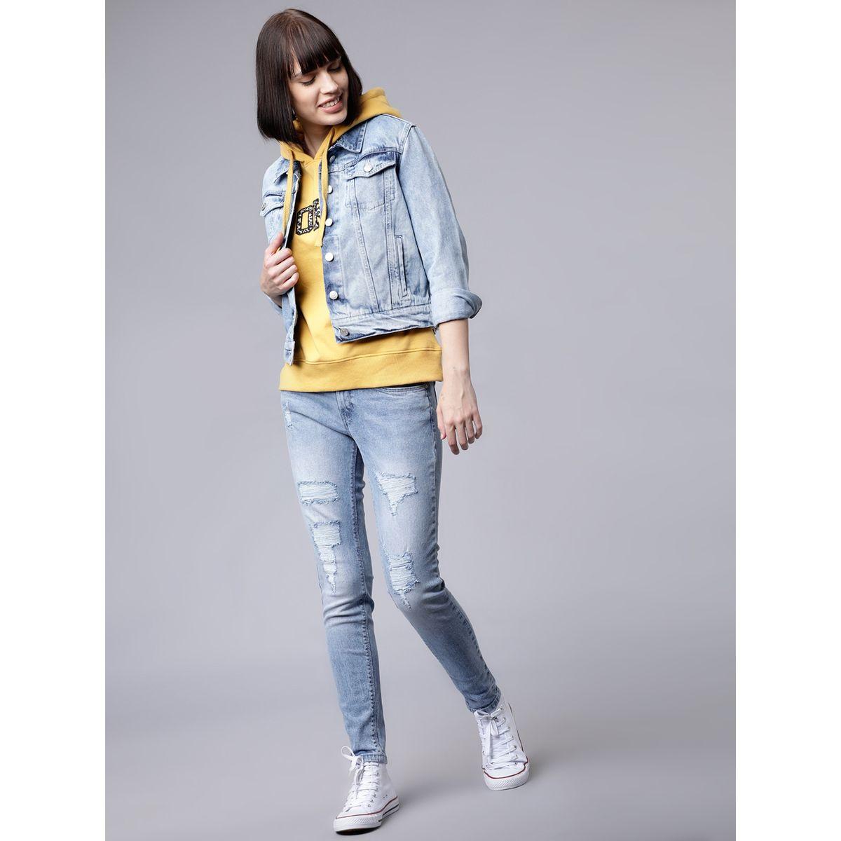Tokyo Talkies X Styli Solid Cropped Denim Jacket-women-winterwear-coatsandjackets-jackets-image-2