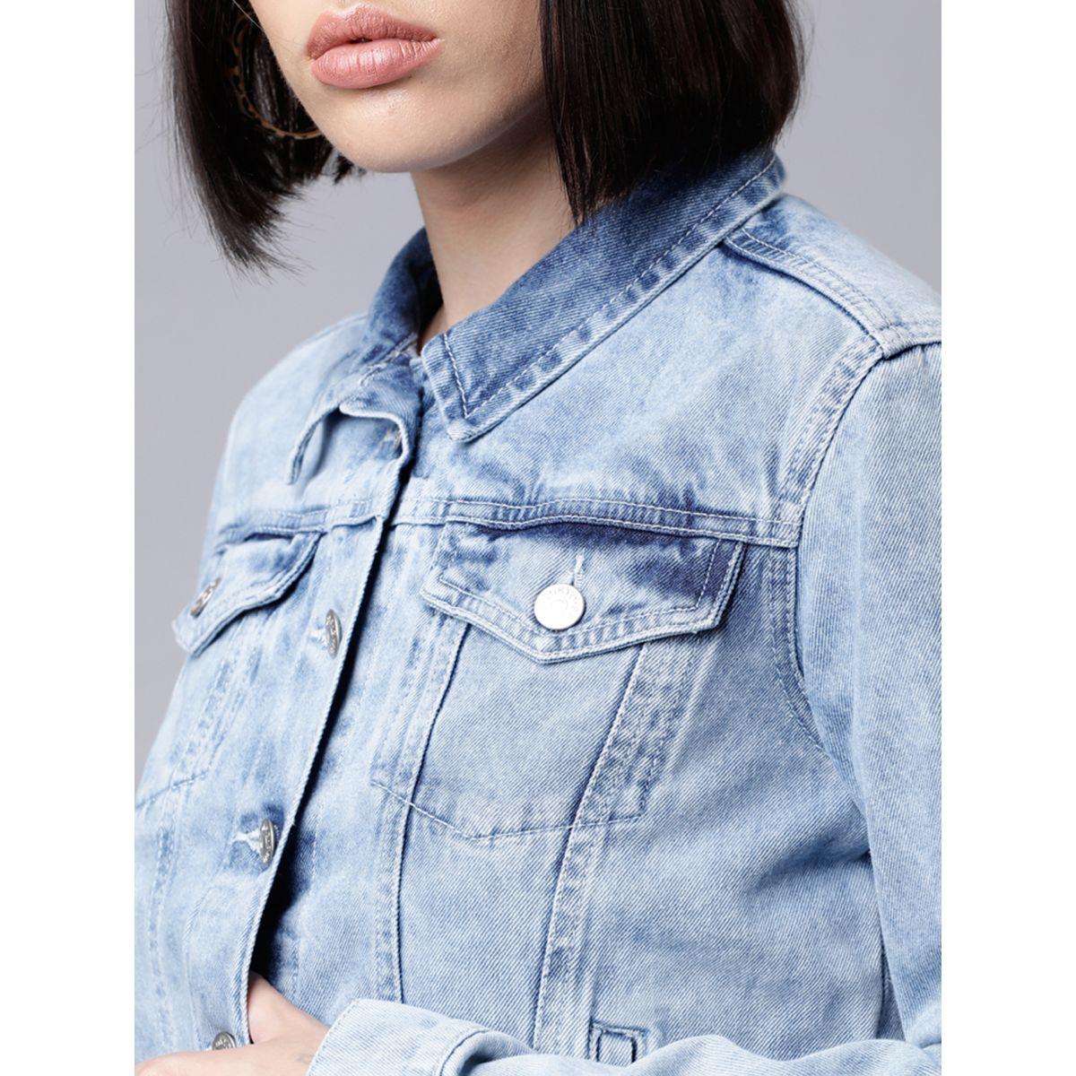 Tokyo Talkies X Styli Solid Cropped Denim Jacket-women-winterwear-coatsandjackets-jackets-image-5