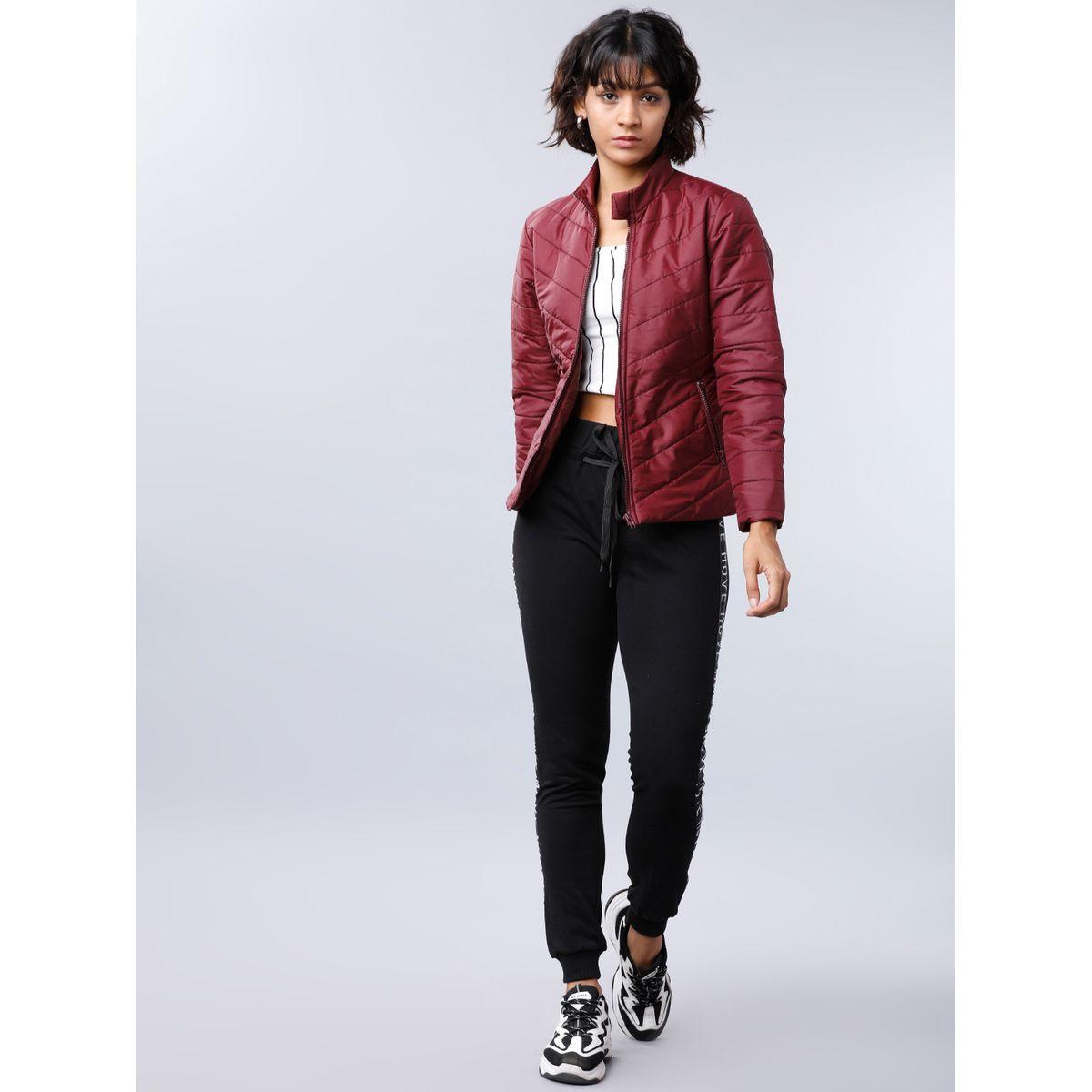 Tokyo Talkies X Styli Solid High Neck Padded Jacket-women-winterwear-coatsandjackets-jackets-image-5