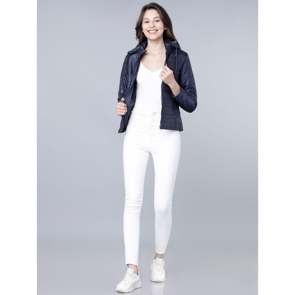 Tokyo Talkies X Styli Solid Hooded Padded Jacket-women-winterwear-coatsandjackets-jackets-image-5