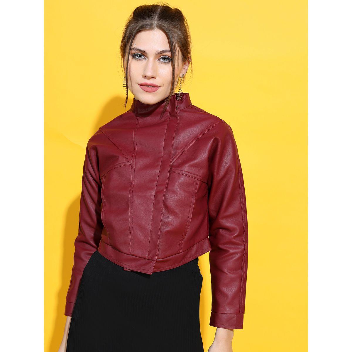 جاكيت بايكر قصير بمظهر جلد طوكيو توكيز × ستايلي-women-winterwear-coatsandjackets-jackets-image-7