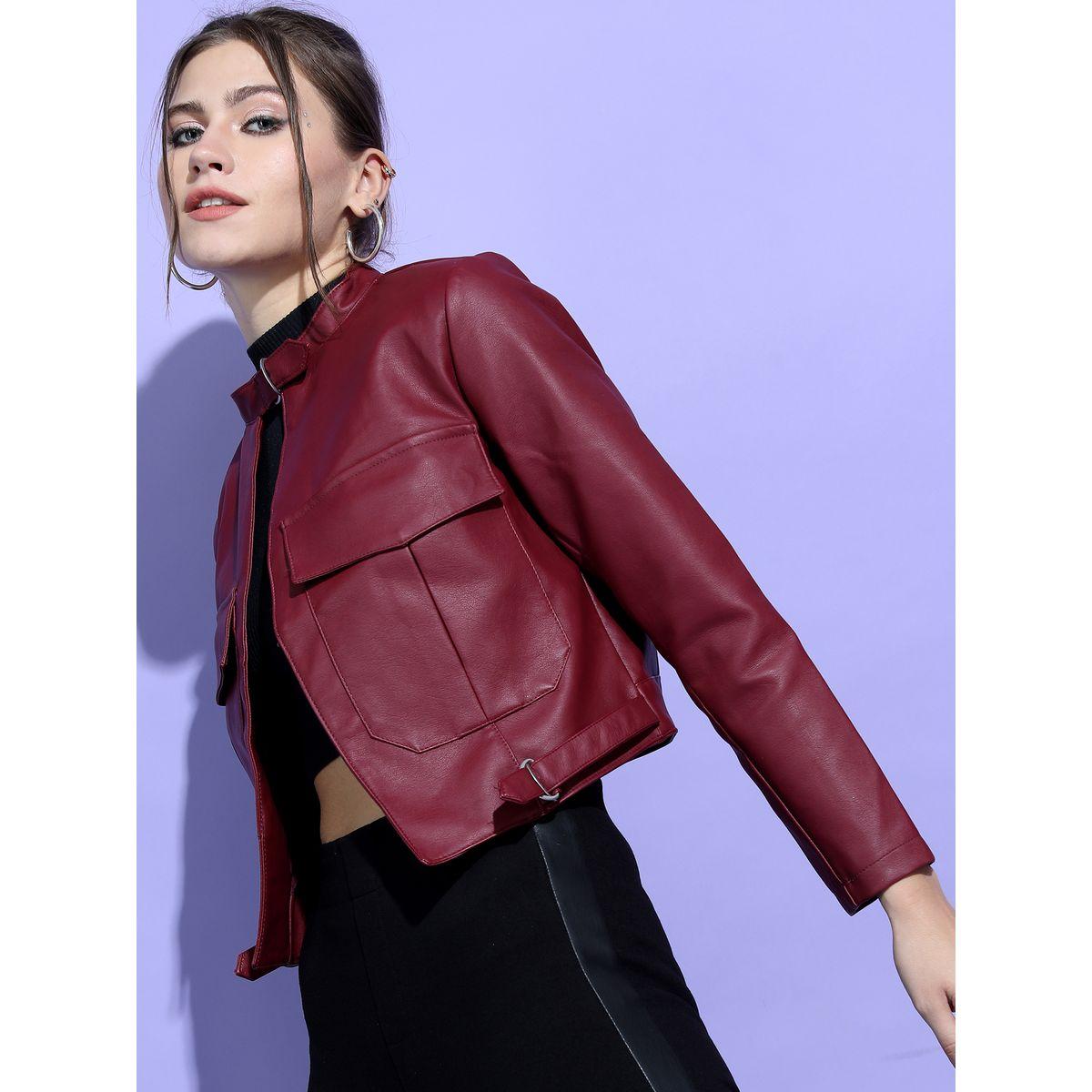 جاكيت بايكر قصير مزين بجيوب طوكيو توكيز × ستايلي-women-winterwear-coatsandjackets-jackets-image-5