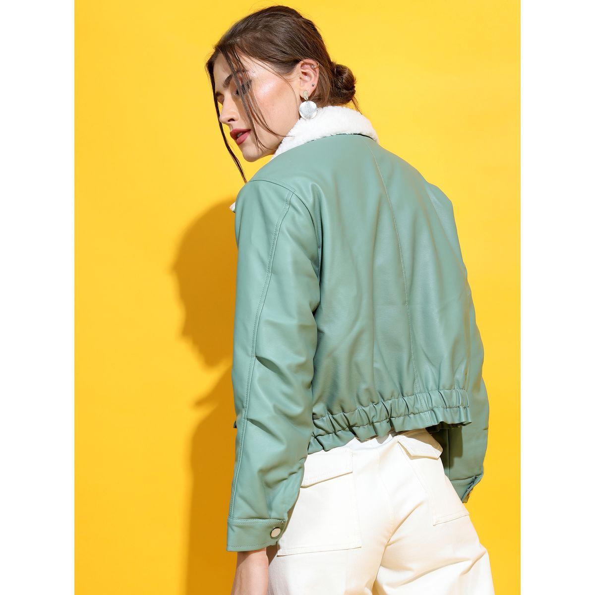 جاكيت بايكر قصير بفرو صناعي طوكيو توكيز × ستايلي-women-winterwear-coatsandjackets-jackets-image-3