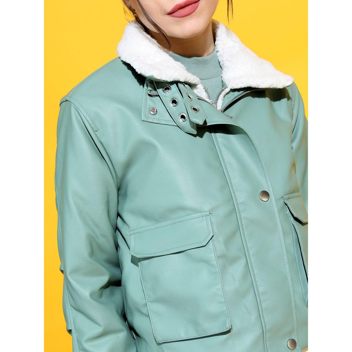 جاكيت بايكر قصير بفرو صناعي طوكيو توكيز × ستايلي-women-winterwear-coatsandjackets-jackets-image-4