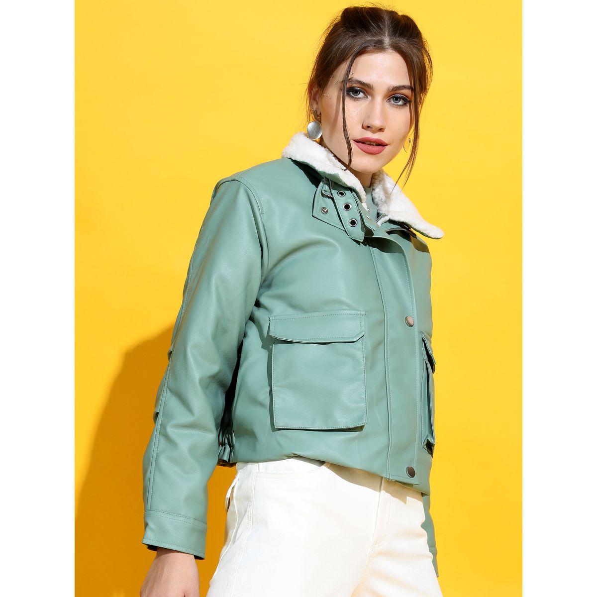 Tokyo Talkies X Styli Faux Fur Lining Cropped Biker Jacket-women-winterwear-coatsandjackets-jackets-image-6