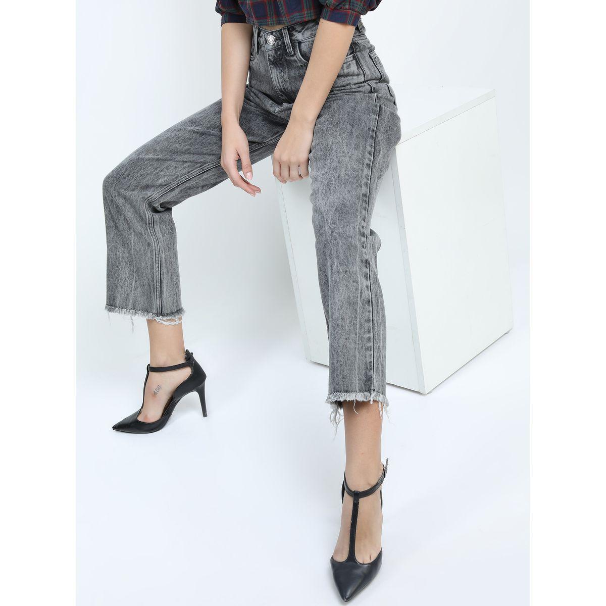 Tokyo Talkies X Styli Raw Edge Straight Fit Jeans-women-clothing-bottoms-jeans-image-1