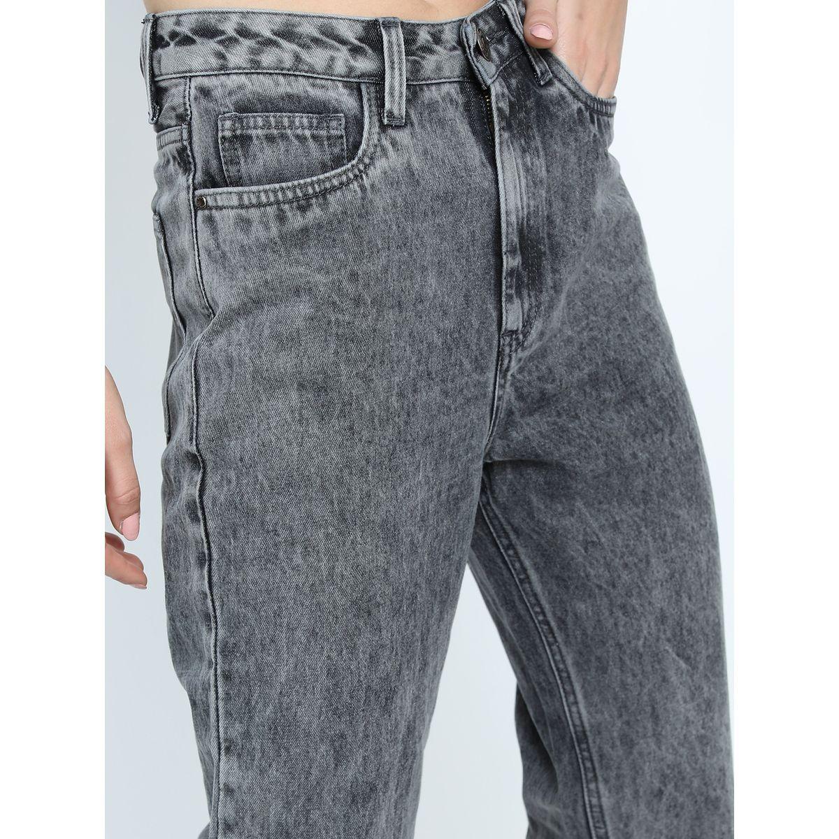 جينز بقصة مستقيمة وحواف ممزقة طوكيو توكيز × ستايلي-women-clothing-bottoms-jeans-image-4