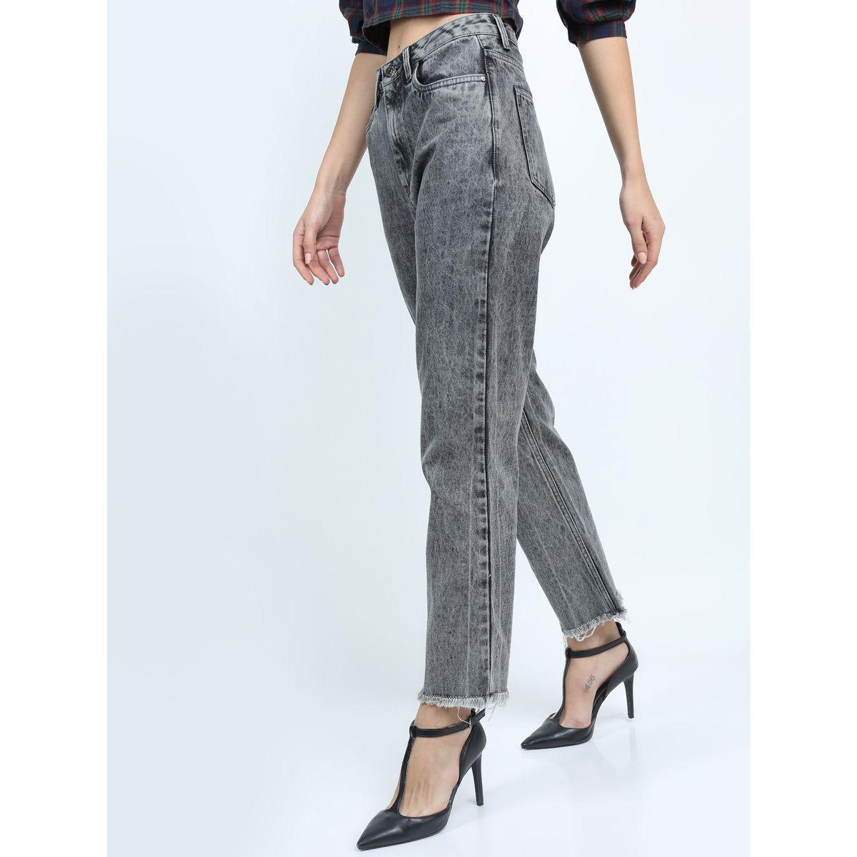 Tokyo Talkies X Styli Raw Edge Straight Fit Jeans-women-clothing-bottoms-jeans-image-5