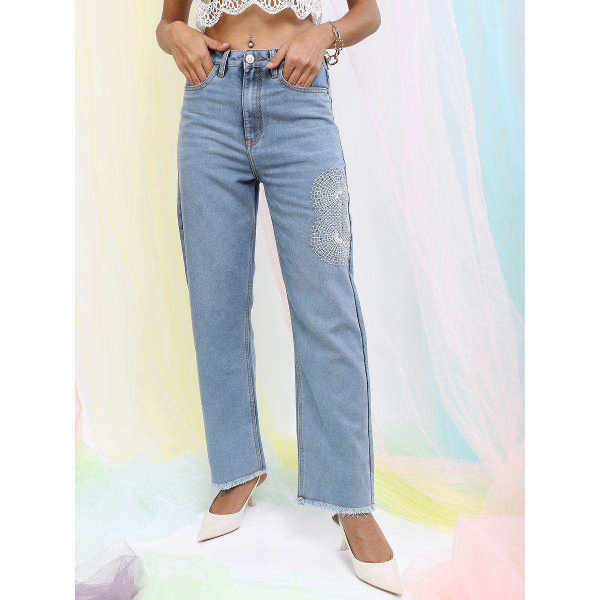 جينز كاجوال بقصة مستقيمة طوكيو توكيز × ستايلي-women-clothing-bottoms-jeans-image-1