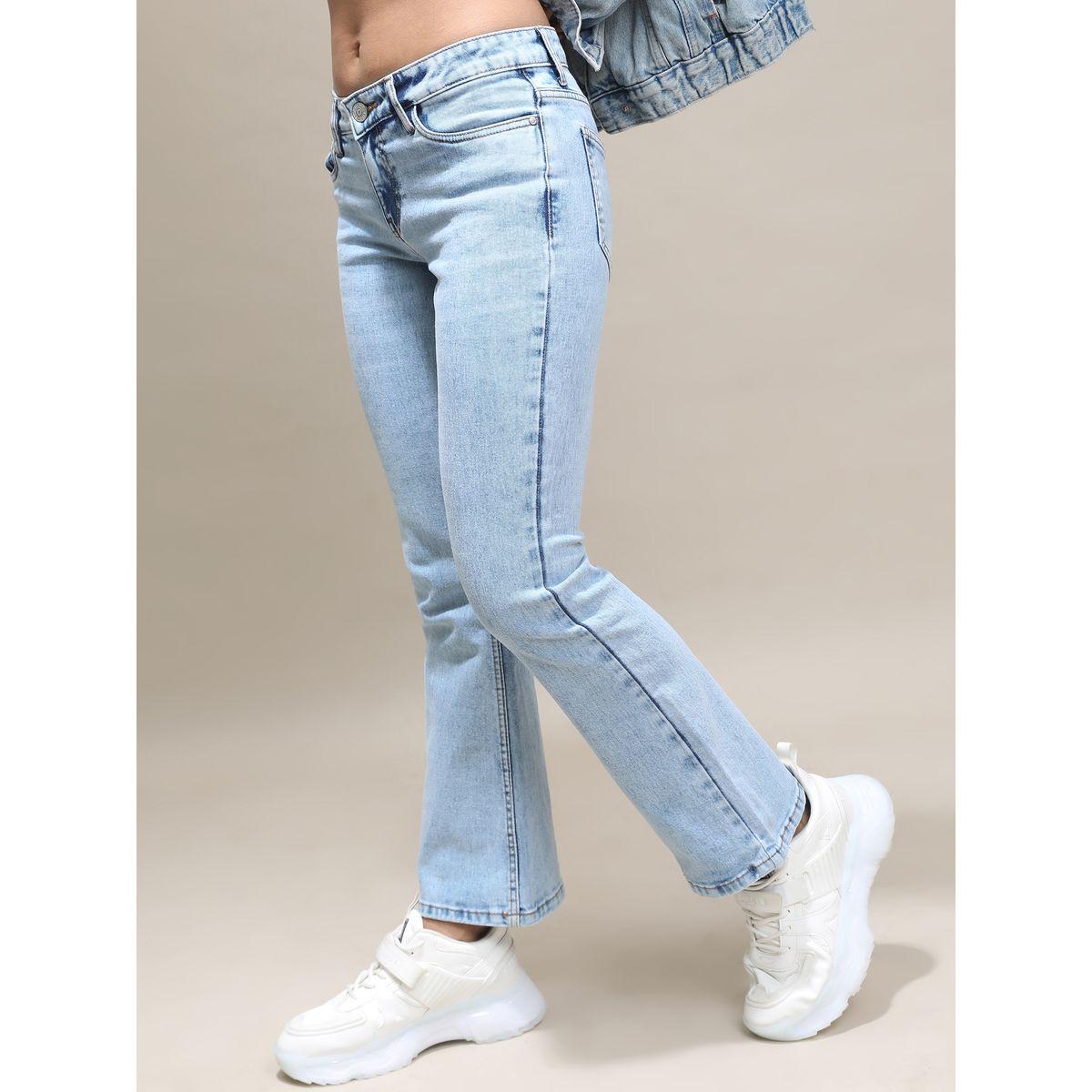 جينز مطاط بخصر متوسط طوكيو توكيز × ستايلي-women-clothing-bottoms-jeans-image-4