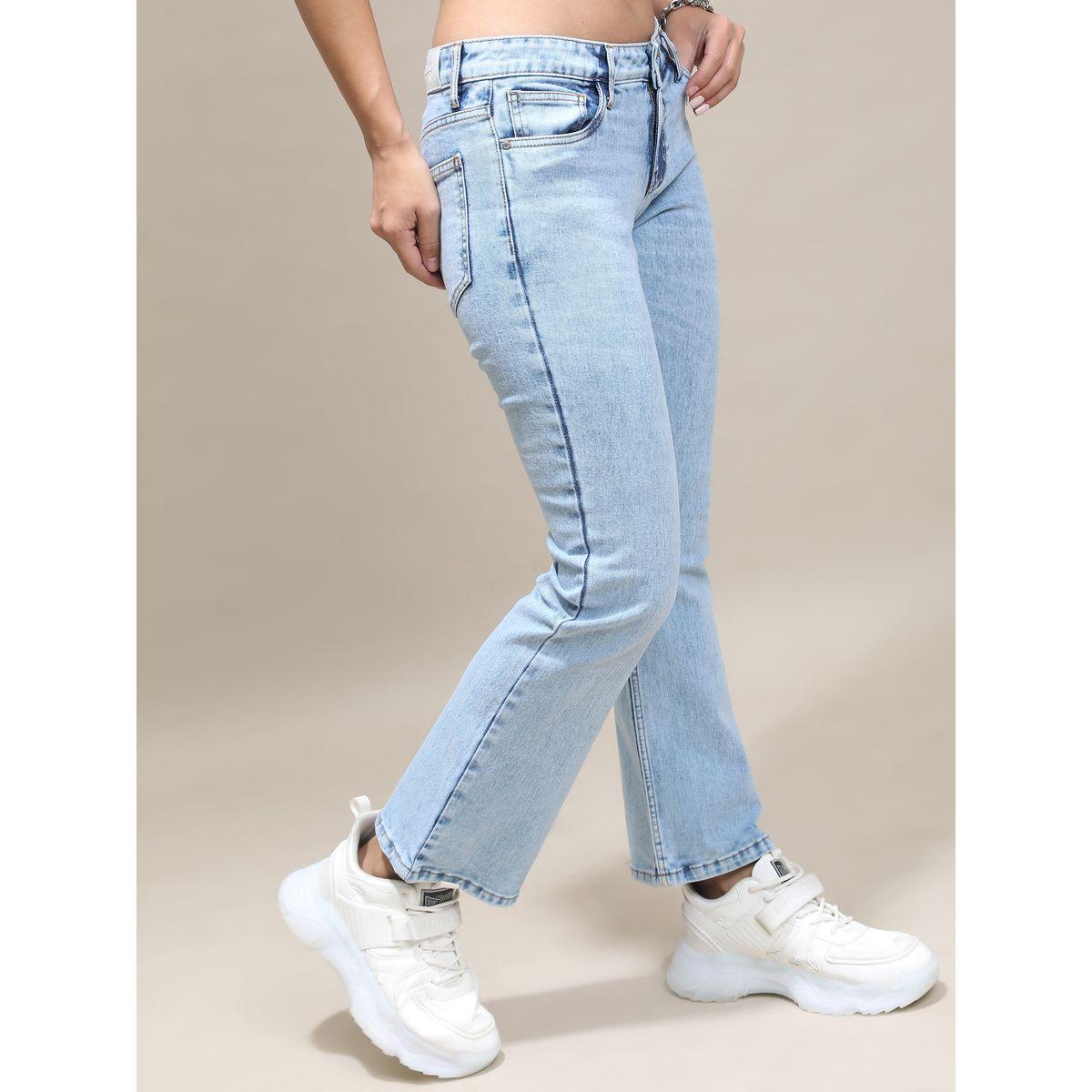جينز مطاط بخصر متوسط طوكيو توكيز × ستايلي-women-clothing-bottoms-jeans-image-6