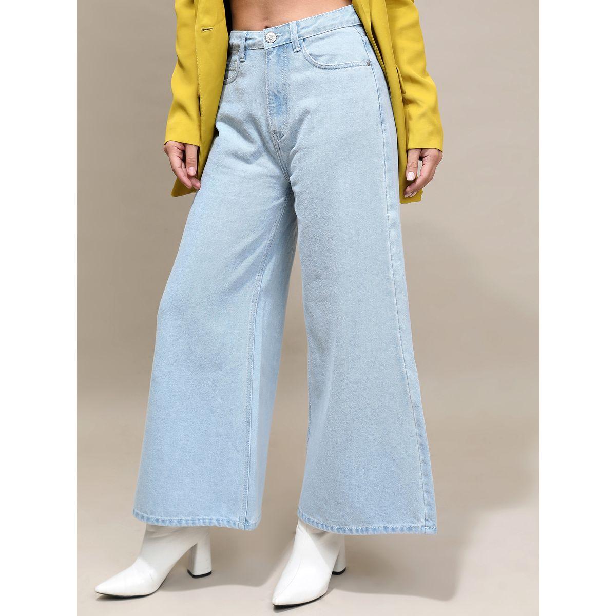 Tokyo Talkies X Styli Mid Rise Non Stretch Flared Jeans-women-clothing-bottoms-jeans-image-1