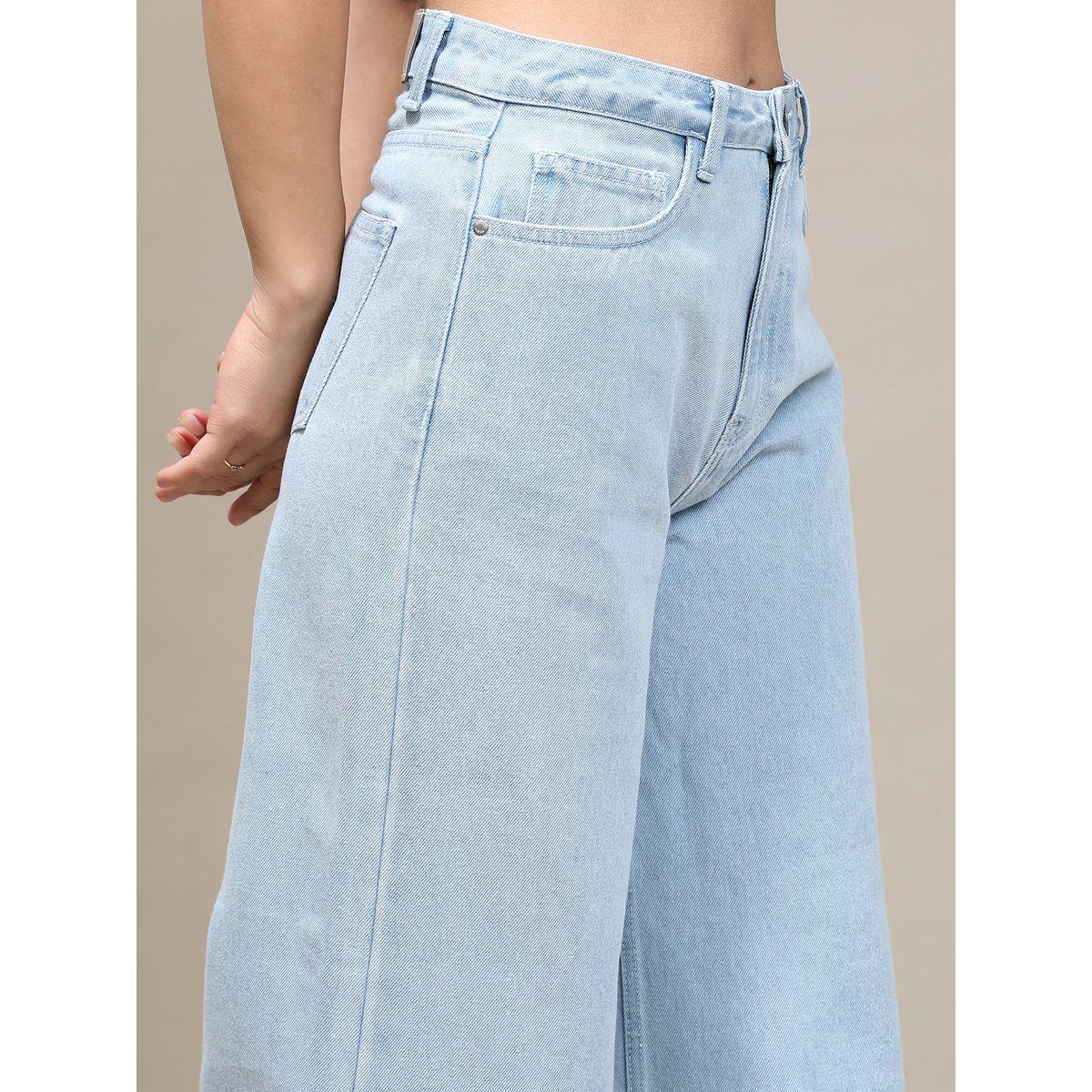 جينز واسع بخصر متوسط طوكيو توكيز × ستايلي-women-clothing-bottoms-jeans-image-5