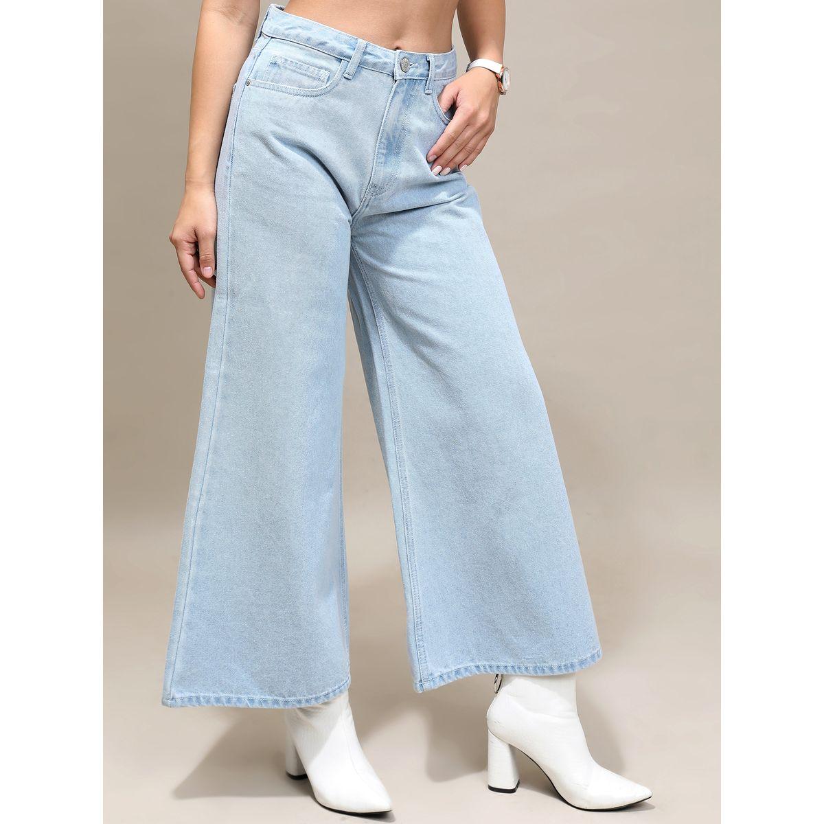 جينز واسع بخصر متوسط طوكيو توكيز × ستايلي-women-clothing-bottoms-jeans-image-6