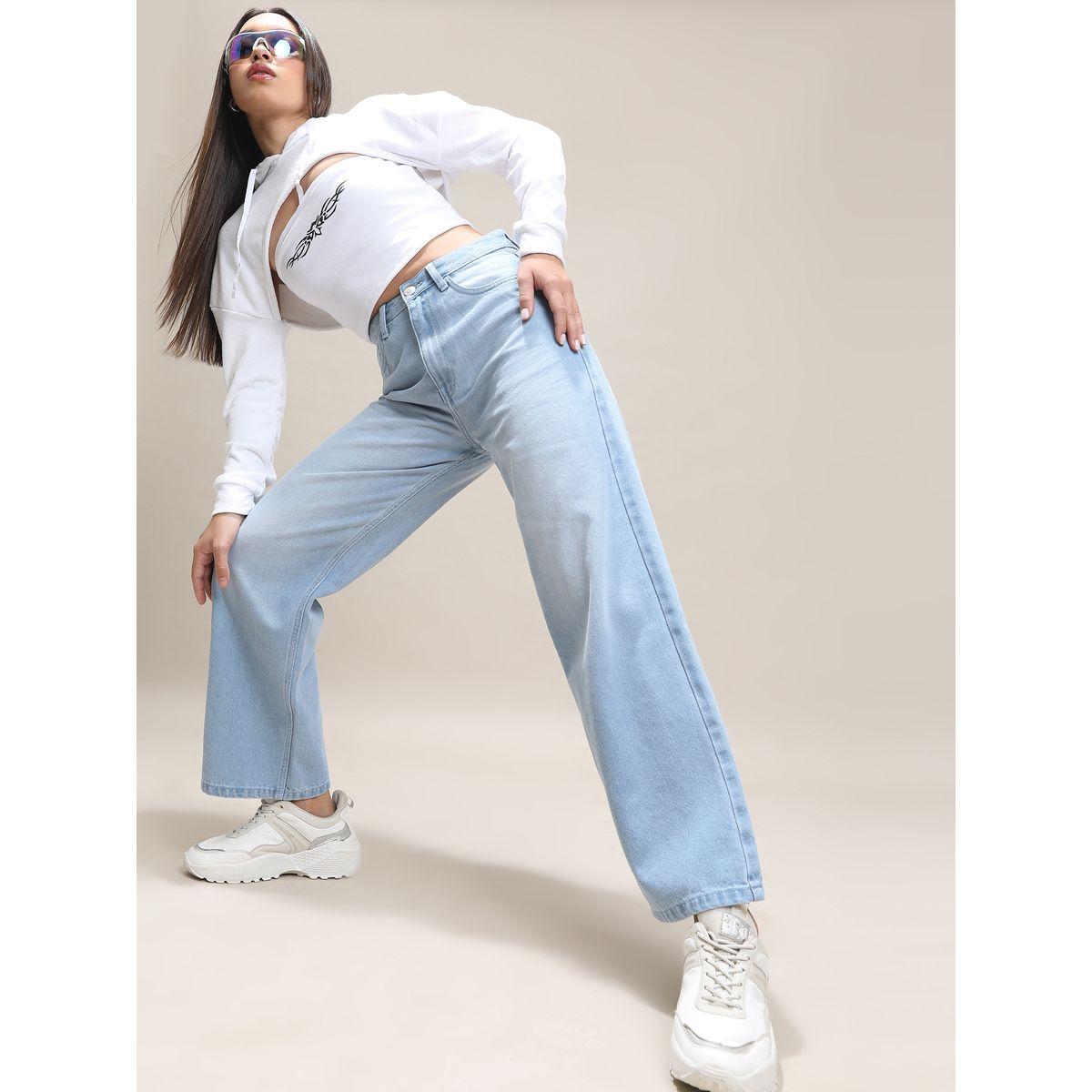 جينز بأرجل مستقيمة وجيوب طوكيو توكيز × ستايلي-women-clothing-bottoms-jeans-image-2