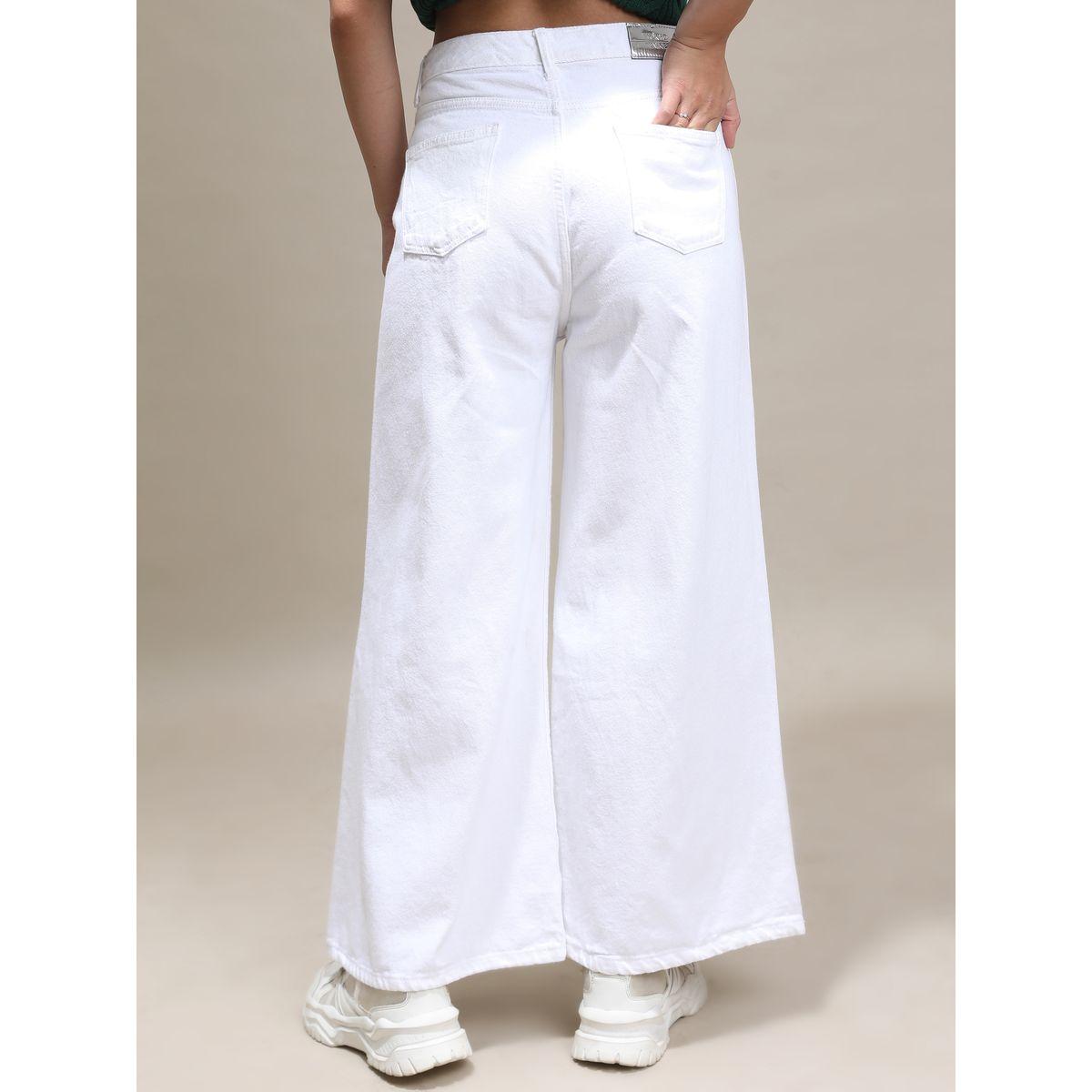 جينز واسع بخصر متوسط وجيوب طوكيو توكيز × ستايلي-women-clothing-bottoms-jeans-image-3