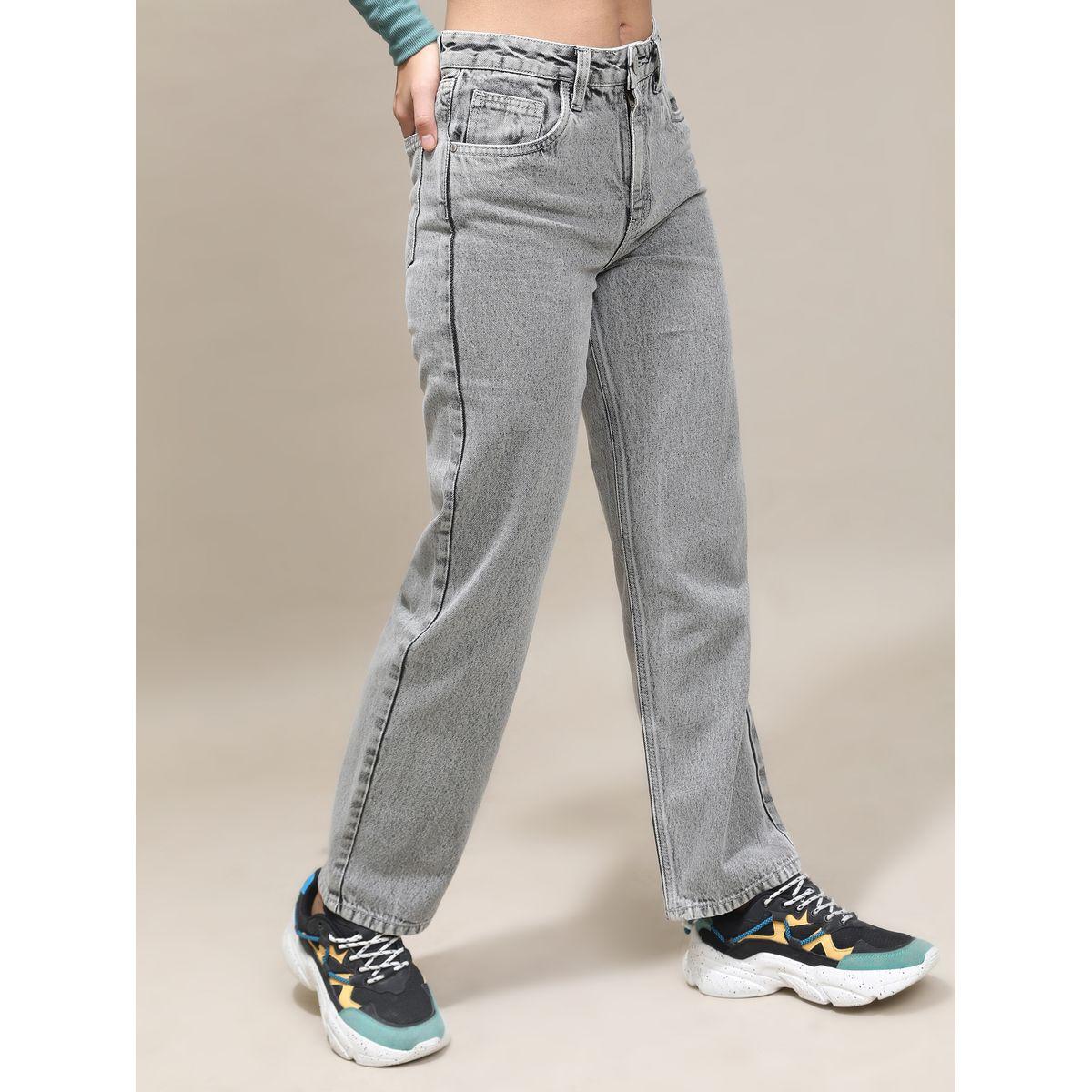 جينز بأرجل مستقيمة وفتحات حزام طوكيو توكيز × ستايلي-women-clothing-bottoms-jeans-image-6