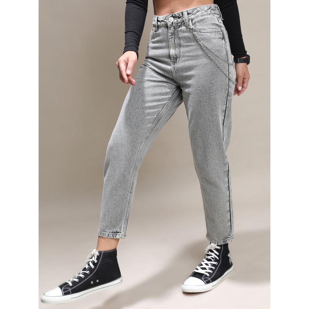 Tokyo Talkies X Styli Button & Zip Closure Mom Fit Jeans-women-clothing-bottoms-jeans-image-1