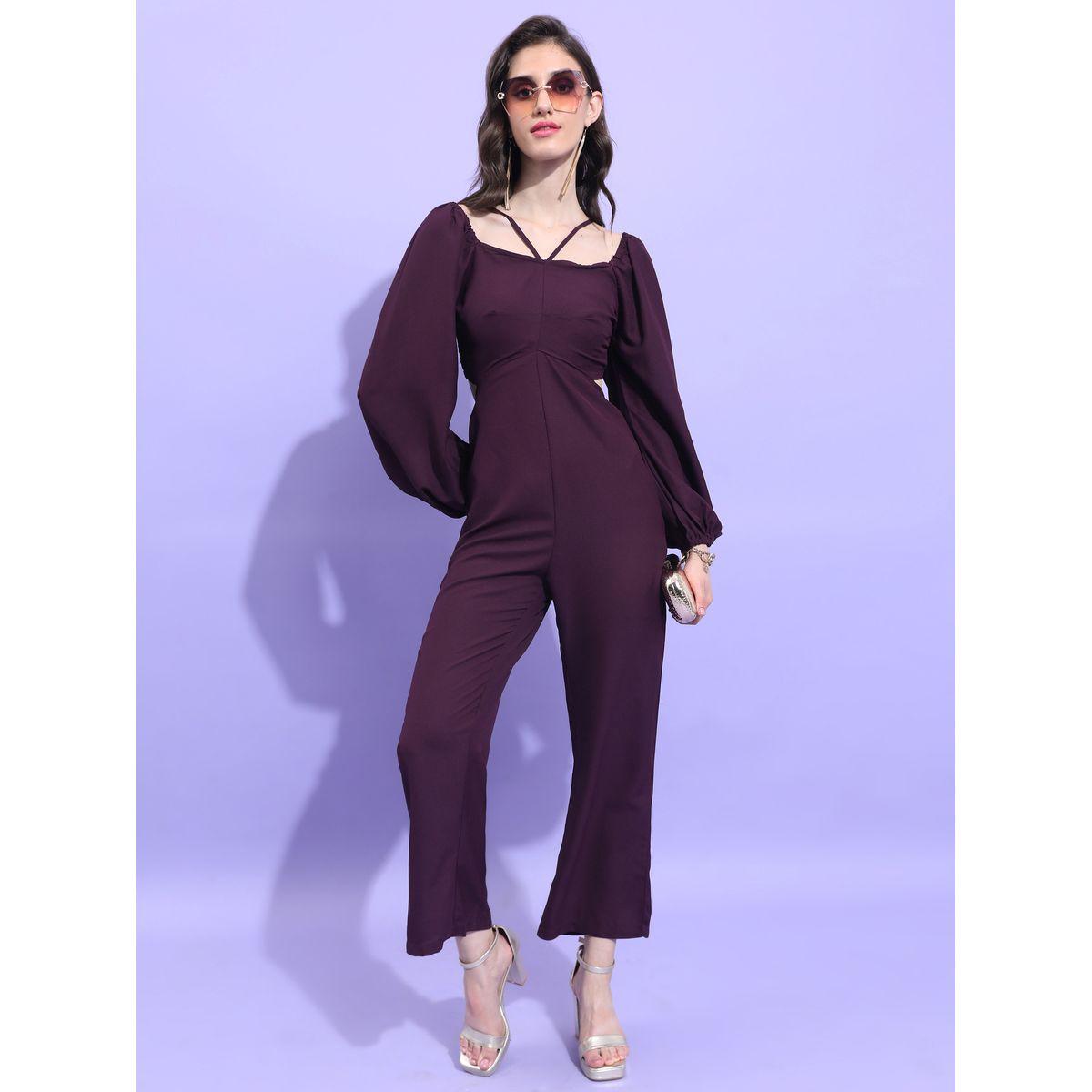 جمبسوت كاجوال مزين بفتحات طوكيو توكيز × ستايلي-women-clothing-jumpsuits-image-1