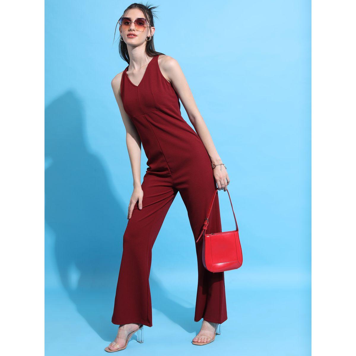 Tokyo Talkies X Styli V Neck Sleeveless Jumpsuit-women-clothing-jumpsuits-image-1