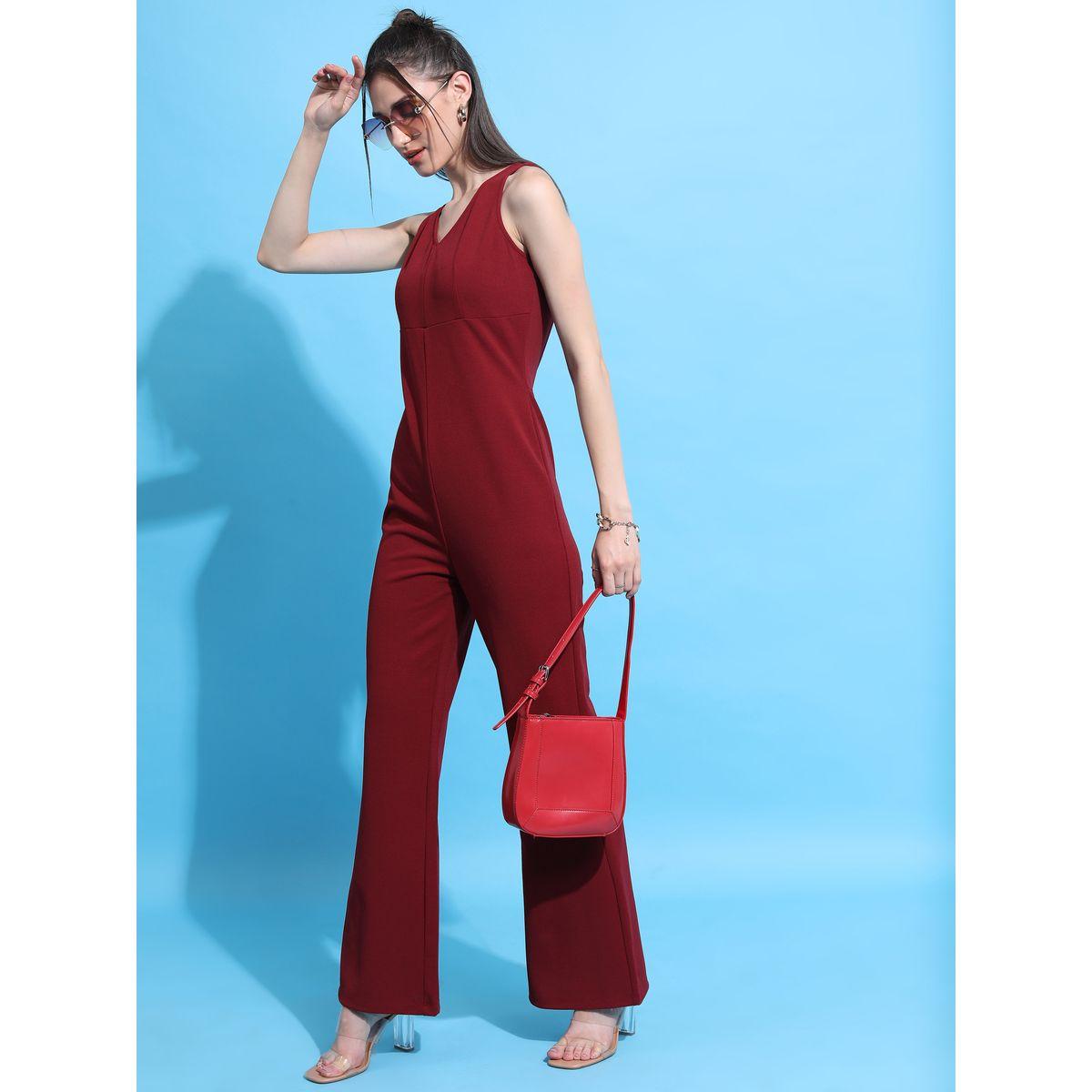 Tokyo Talkies X Styli V Neck Sleeveless Jumpsuit-women-clothing-jumpsuits-image-4