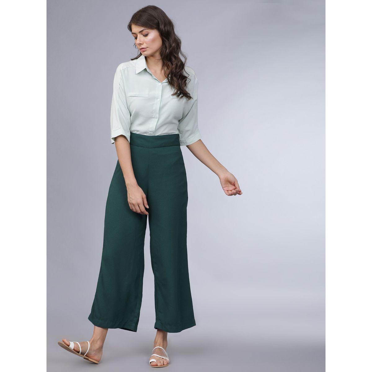 Tokyo Talkies X Styli Casual Solid Regular Fit Trouser-women-clothing-bottoms-trousers-image-1